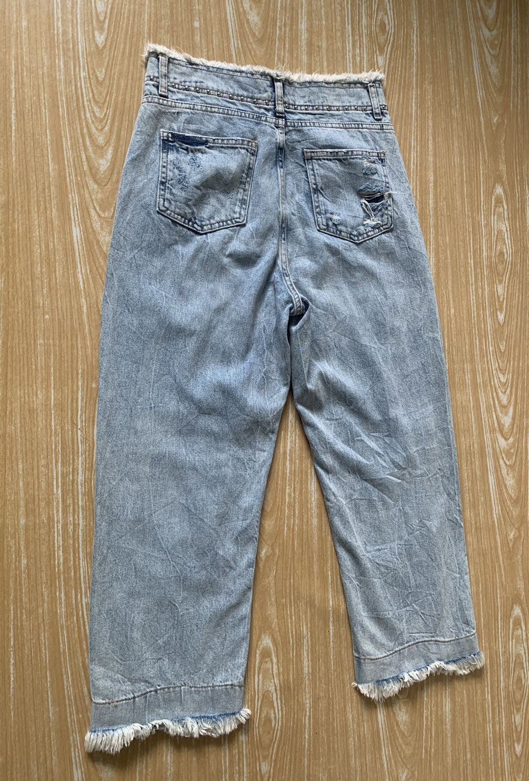 Designer × United Colors Of Benetton Distressed United Colors Of Benetton Stuck Denim Pant Size US 28 / EU 44 - 6 Thumbnail