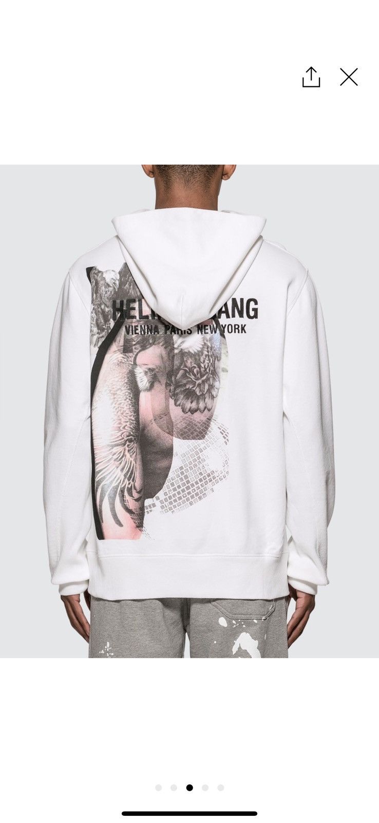 Helmut Lang Helmut Lang Eagle Pop Over Hoodie Size US L / EU 52-54 / 3 - 6 Thumbnail