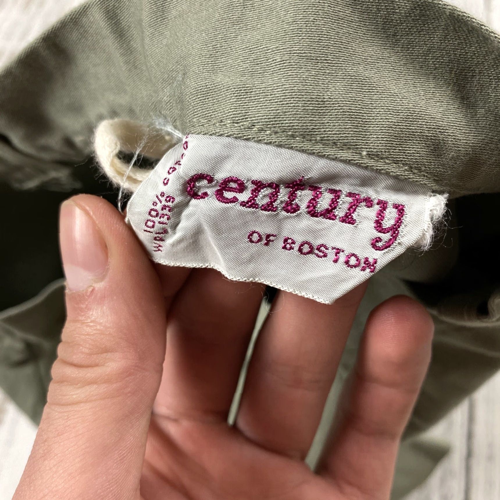 Vintage Vintage 1960s Century of Boston Green Cotton Pencil Skirt Women's 28" Casual Landgirl Style Size 28" / US 6 / IT 42 - 7 Thumbnail