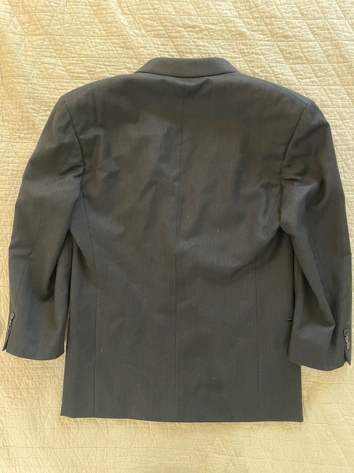 Giorgio Armani × Vintage Subtle Stripe Double Breasted Jacket Size 42R - 8 Thumbnail