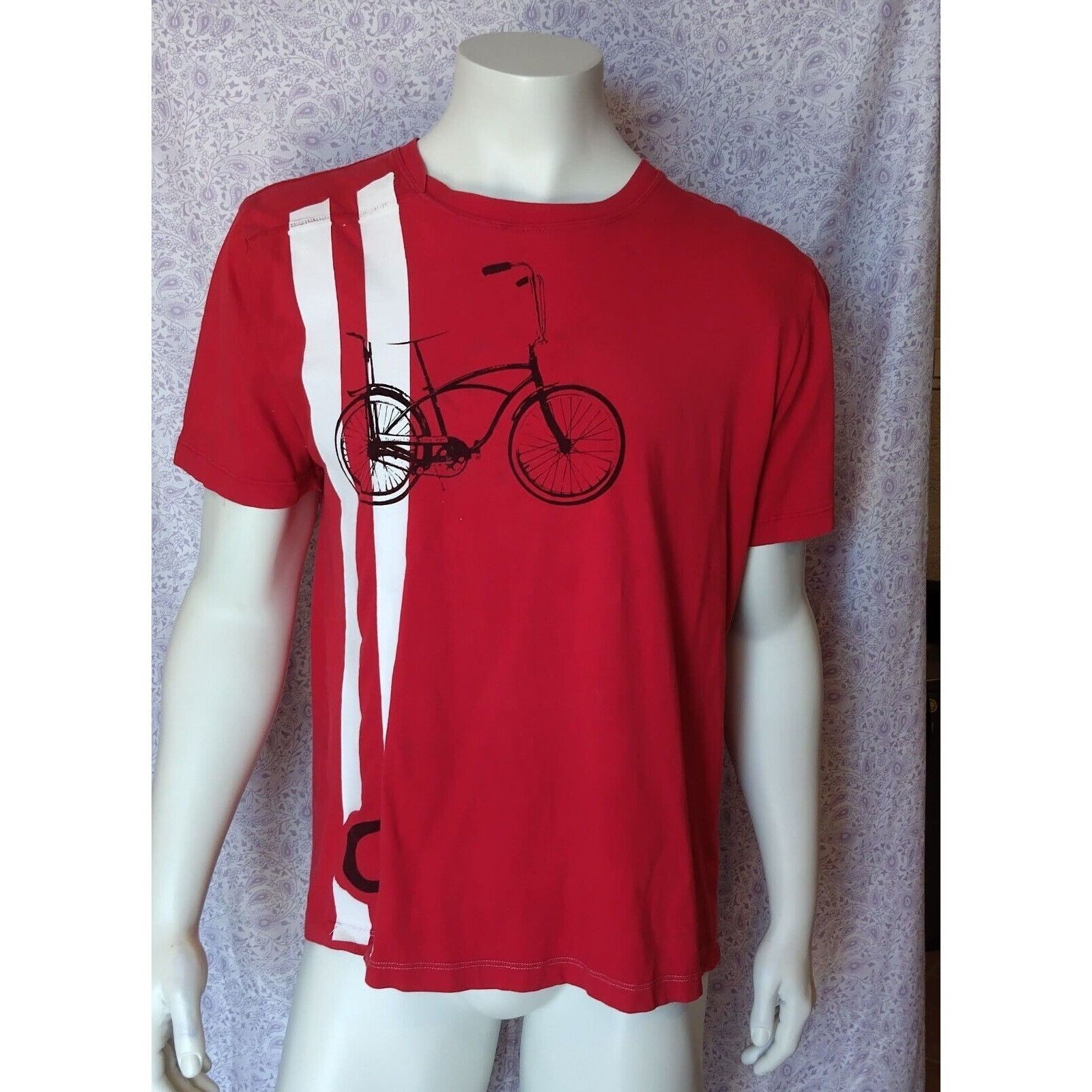 Theory Red Cyclist T-shirt, Colur Theory, Very Sharp Look, Men's L Size US L / EU 52-54 / 3 - 2 Thumbnail