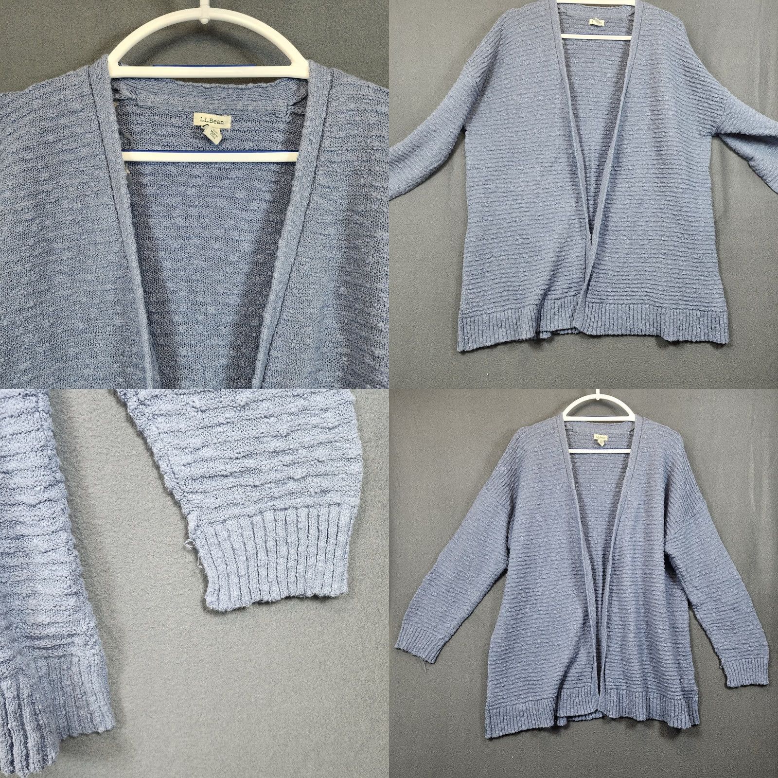 Vintage VINTAGE LL Bean Cardigan Open Front 1X Plus Womens Cotton Blue Casual Sweater Long Sleeve 100% Cotton Size XL / US 12-14 / IT 48-50 - 8 Thumbnail