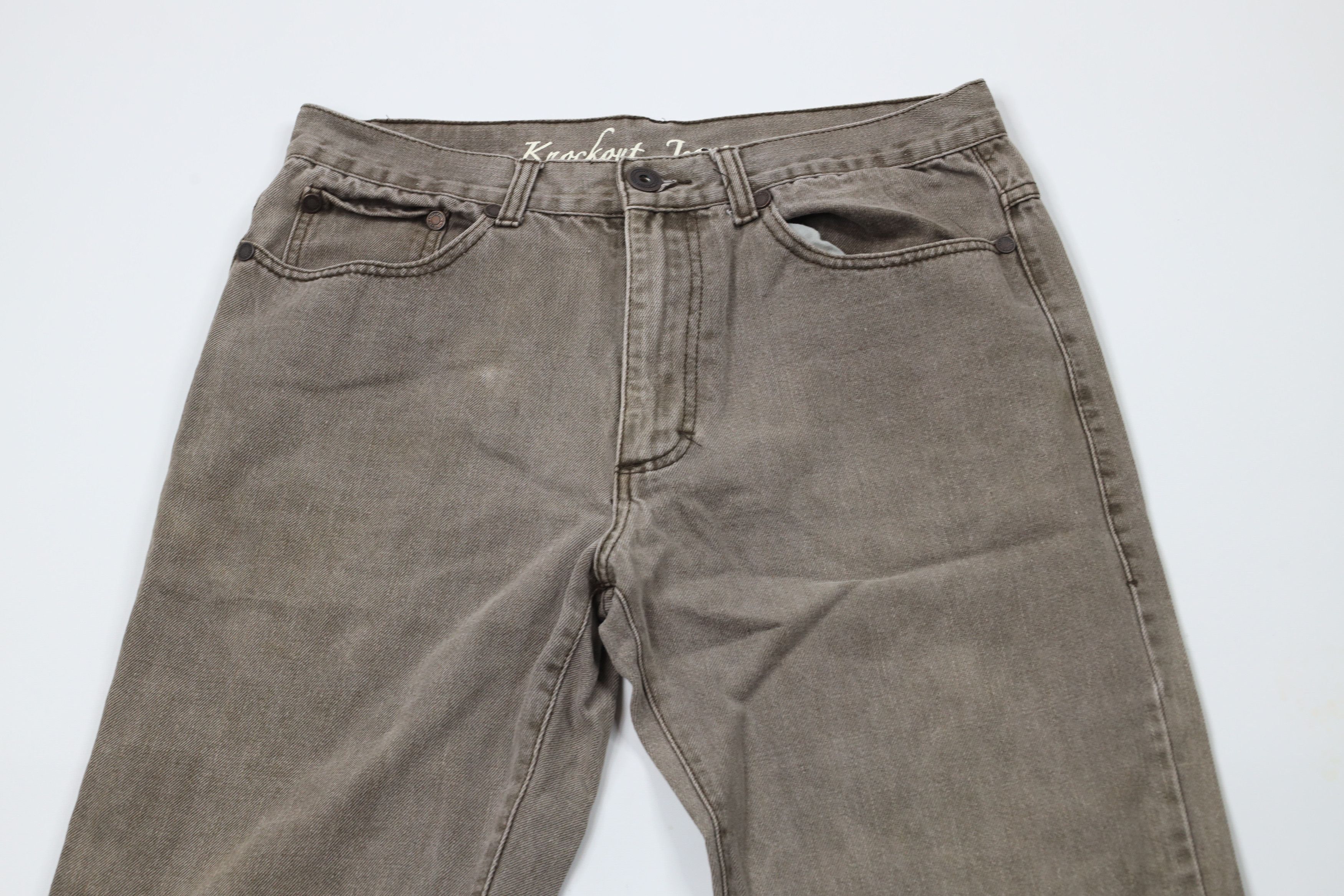 Vintage Vintage 90s Y2K Streetwear Straight Leg Denim Jeans Brown Size US 34 / EU 50 - 2 Thumbnail