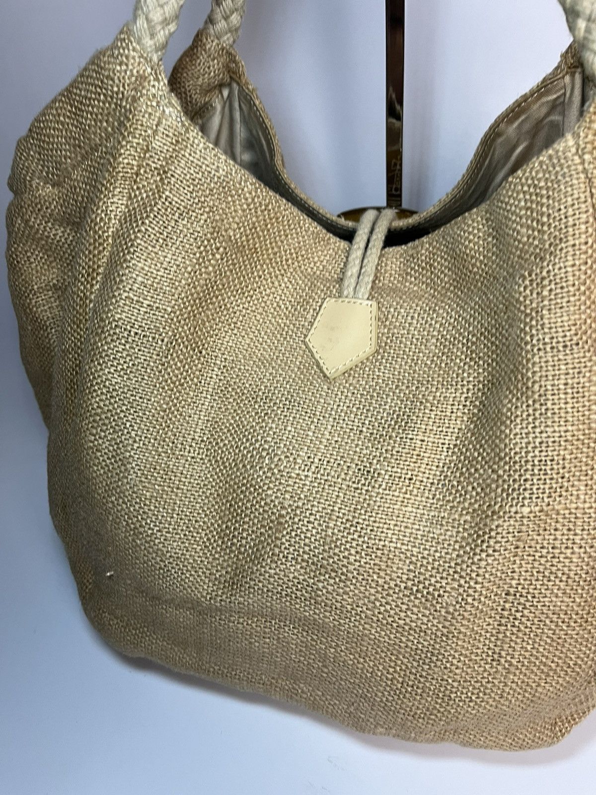 Vivienne Westwood Vivienne Westwood Beige Cloth Jute Hand Bag Size ONE SIZE - 10 Thumbnail