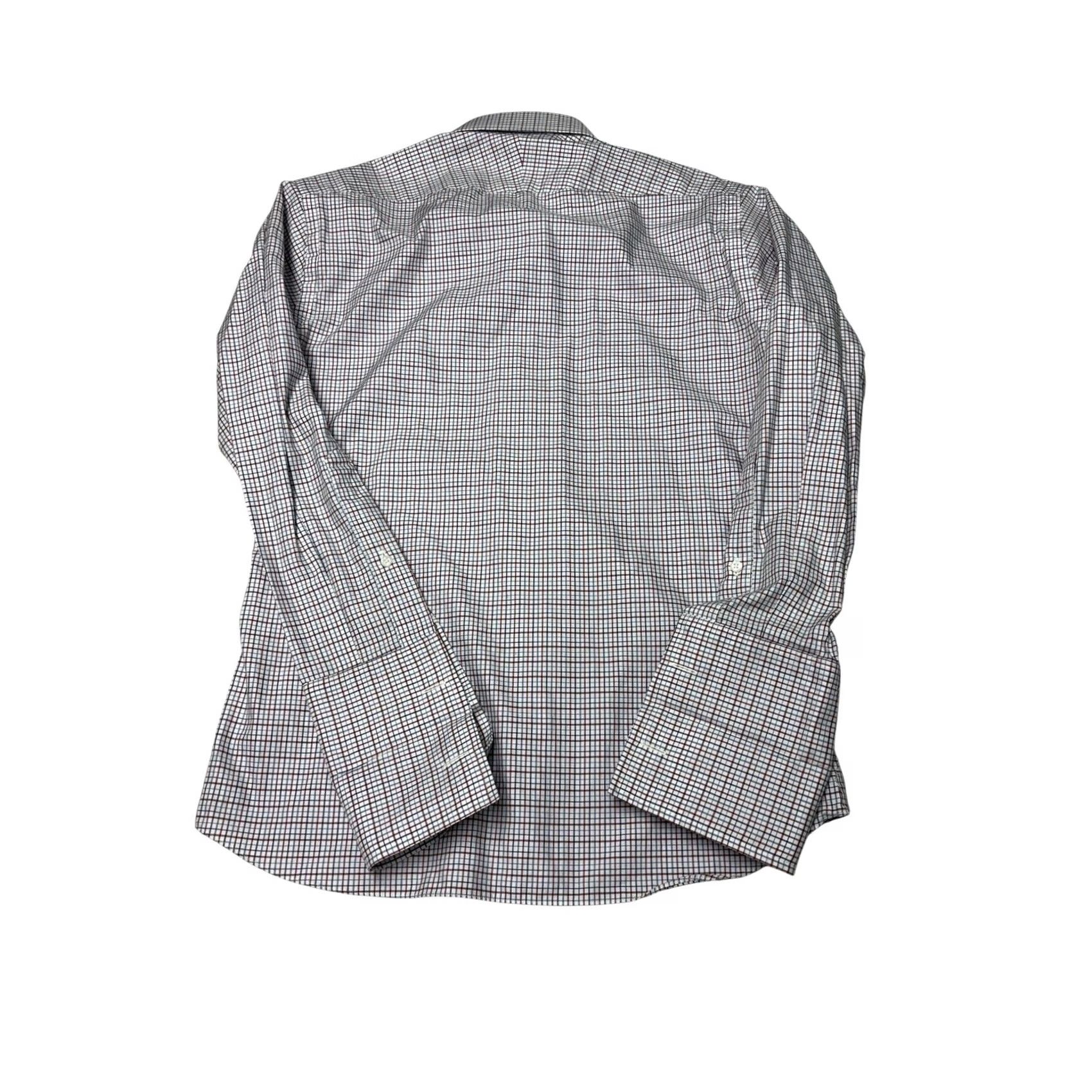 Proper Cloth Proper Cloth Shirt Mens XS Check Button Down Blue Burgundy French Cuff Cotton Size US XS / EU 42 / 0 - 7 Thumbnail