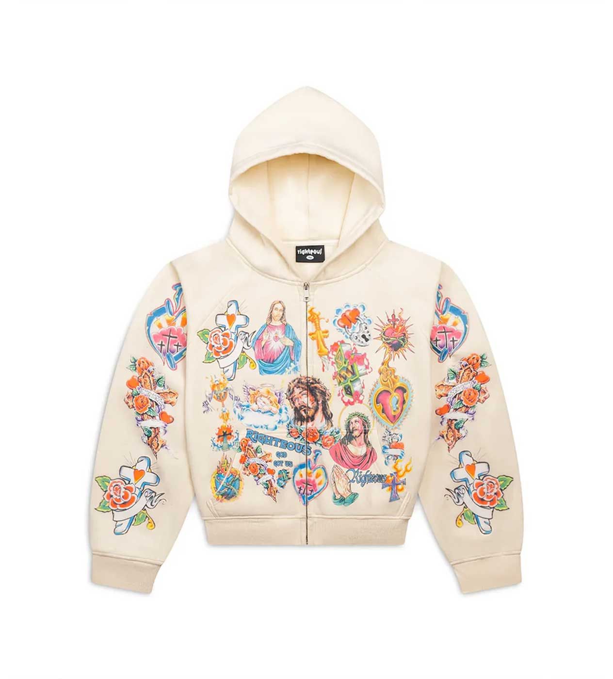 Other Righteous Risen King Zip Up Hoodie Cream Size US XL / EU 56 / 4 - 1 Preview