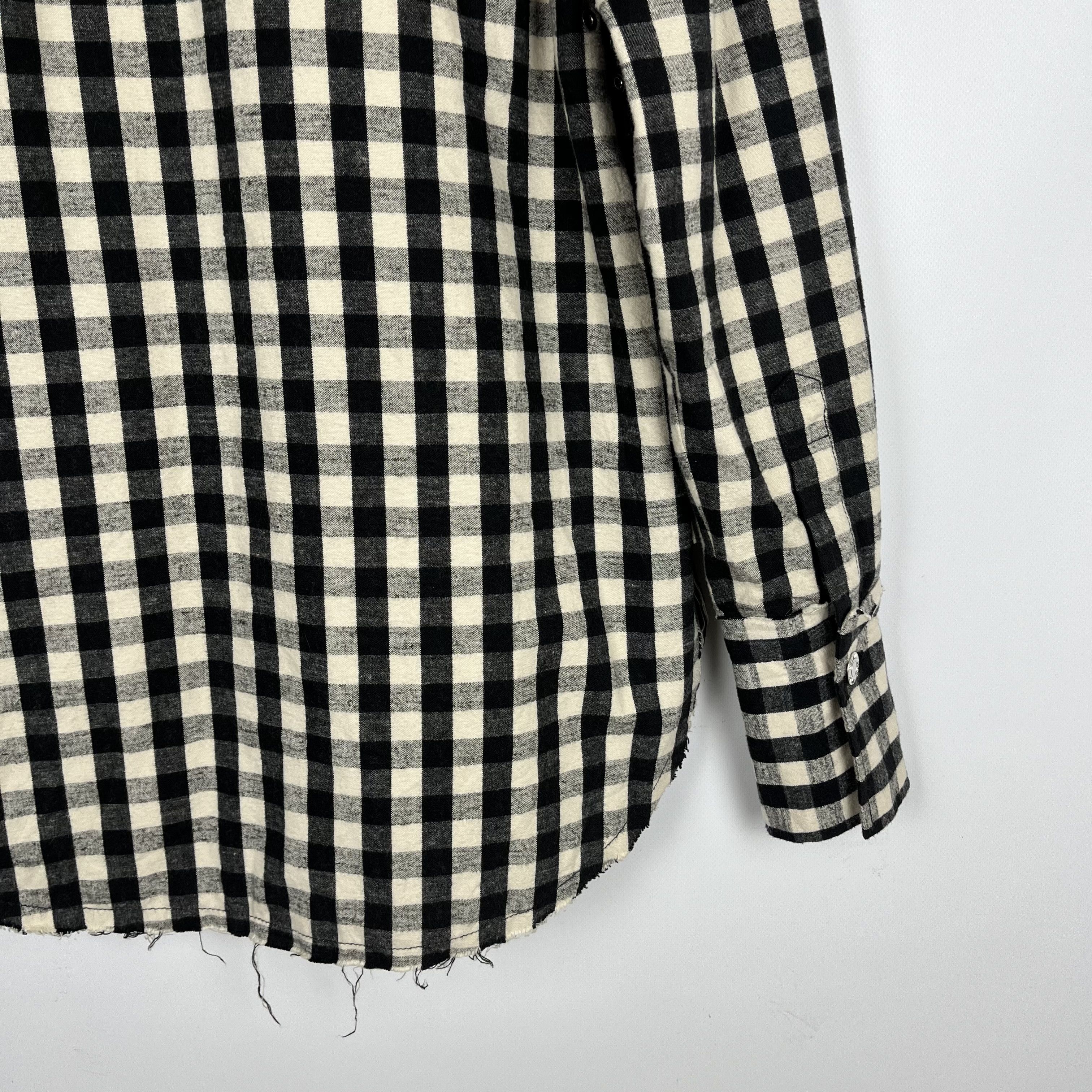 Helmut Lang Helmut Lang Oversized Gingham Flannel Overshirt Jacket Size XS / US 0-2 / IT 36-38 - 22 Thumbnail