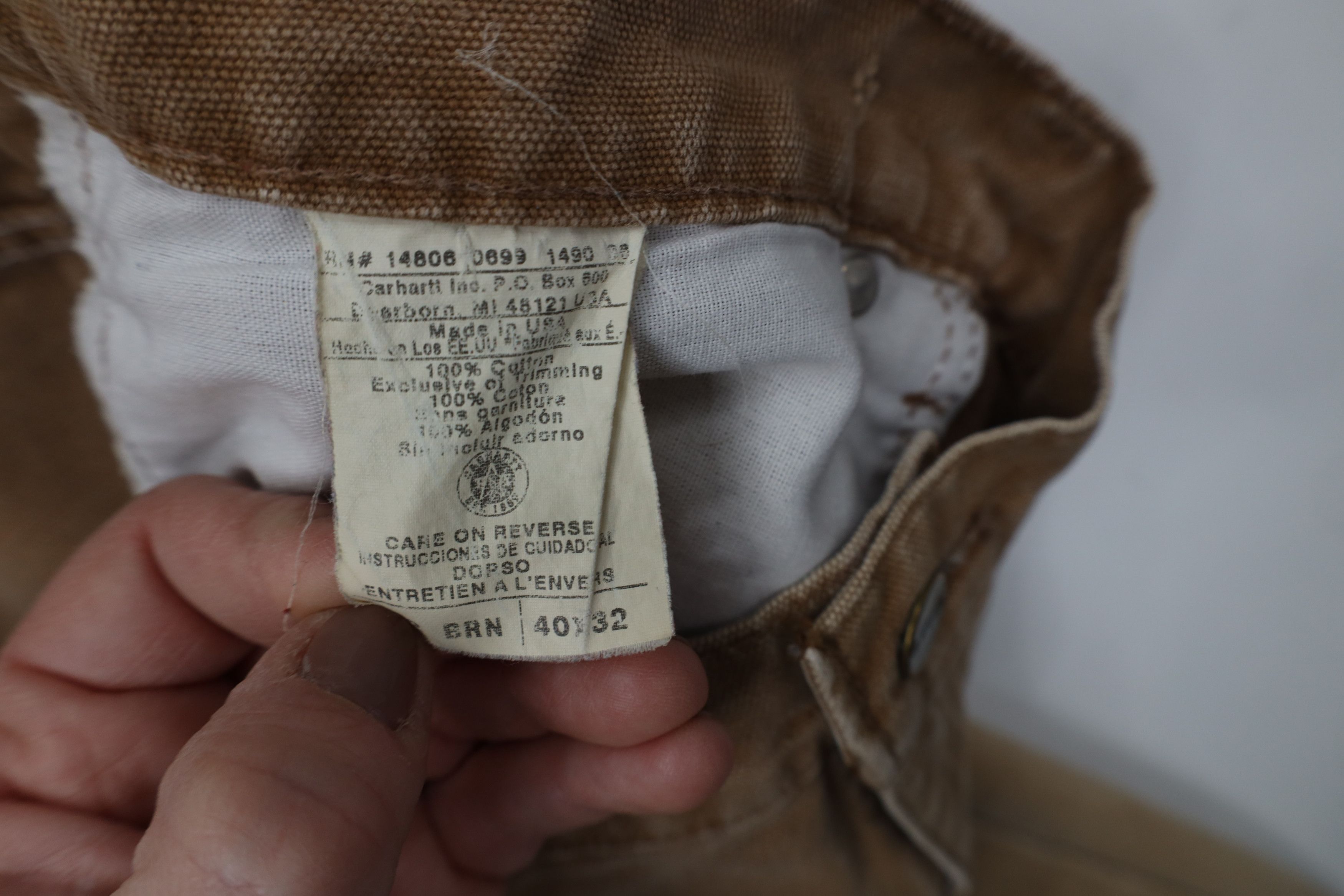 Carhartt Vintage 90s Carhartt Wide Leg Canvas Dungaree Pants USA Size US 40 / EU 56 - 10 Thumbnail