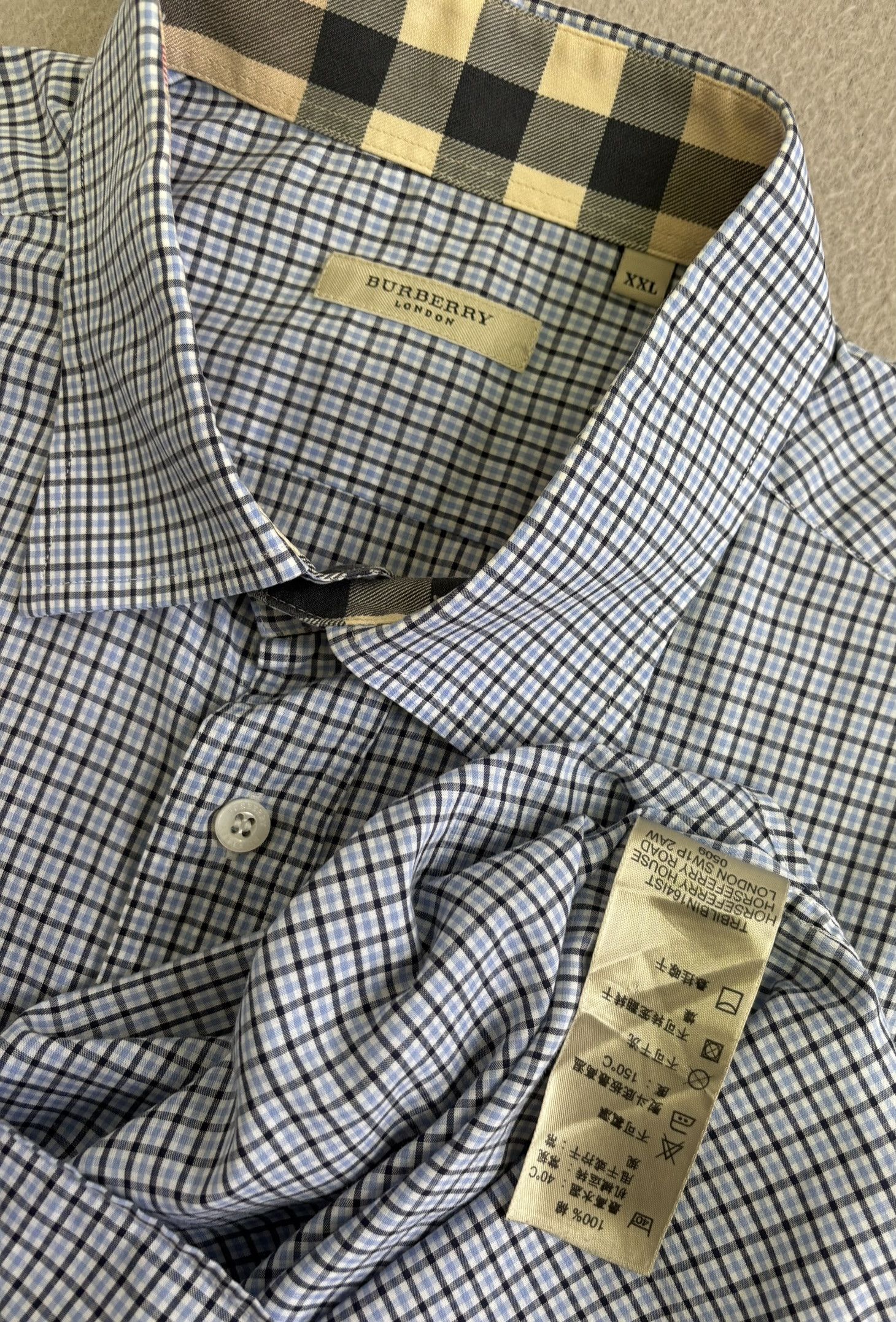 Burberry Burberry Blue Shirt Checkered size XXL Size US XXL / EU 58 / 5 - 12 Thumbnail
