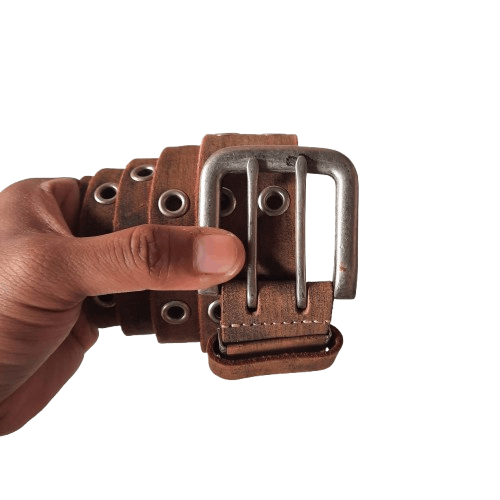 PPFM 🕸️ Edwin japan double hole punk rock leather belt Size ONE SIZE - 2 Thumbnail