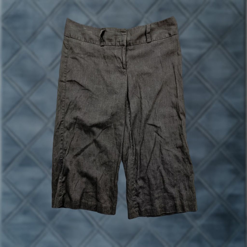 Vintage Maurices Womens Capri Pants 12 Gray Linen Blend Slacks Crop Casual 20.5in Inseam Womens Size 34" / US 12 / IT 48 - 1 Thumbnail