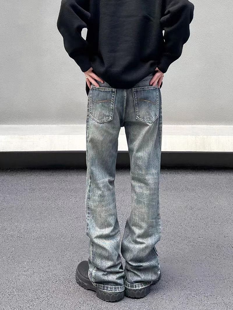 Japanese Brand × Jean Street Hip Hop Washed Grunge Micro Flared Jeans Size US 32 / EU 48 - 3 Thumbnail