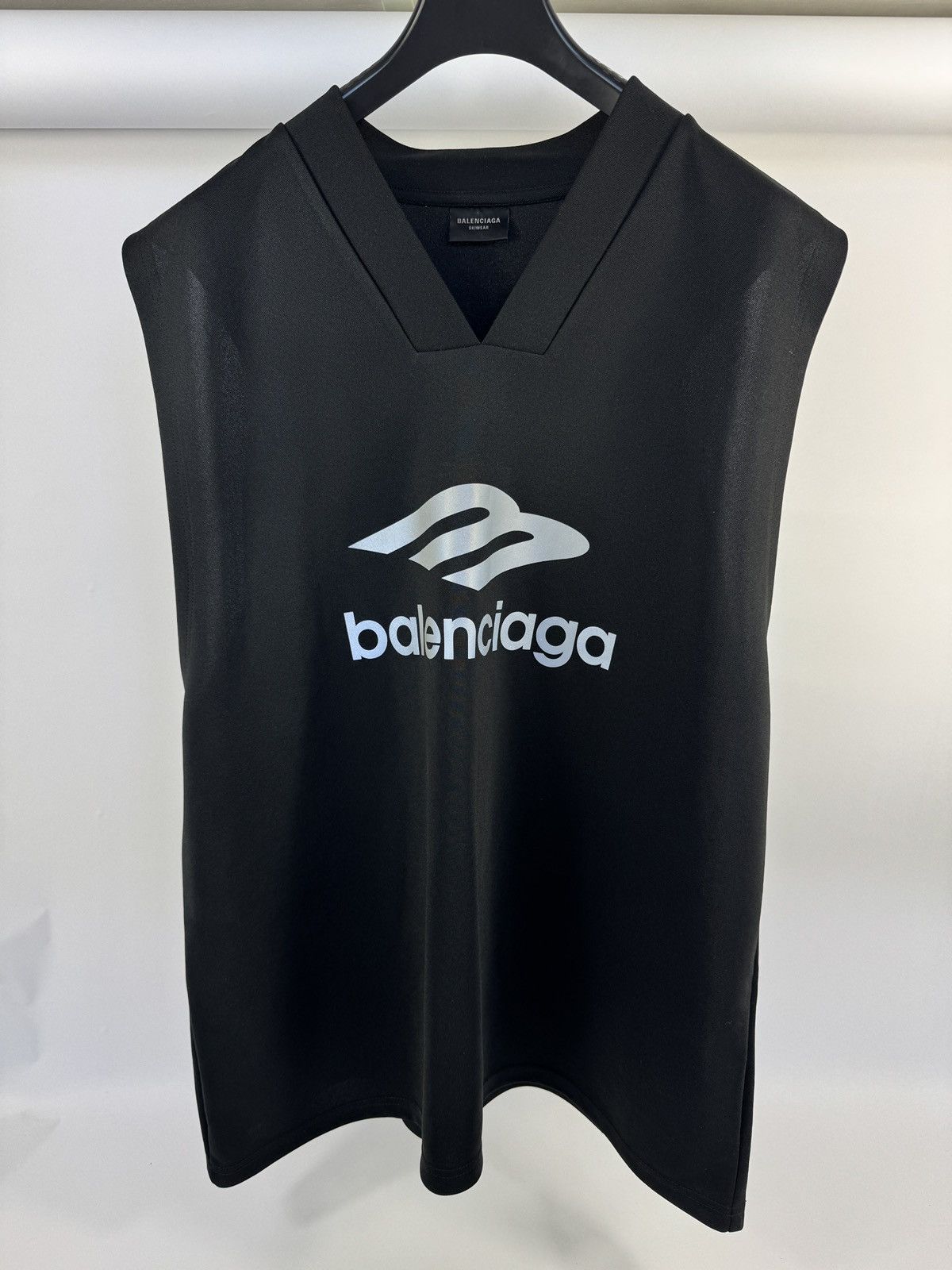 Balenciaga LOGO PRINT OVERSIZED SLEEVELESS VEST Size US L / EU 52-54 / 3 - 1 Thumbnail