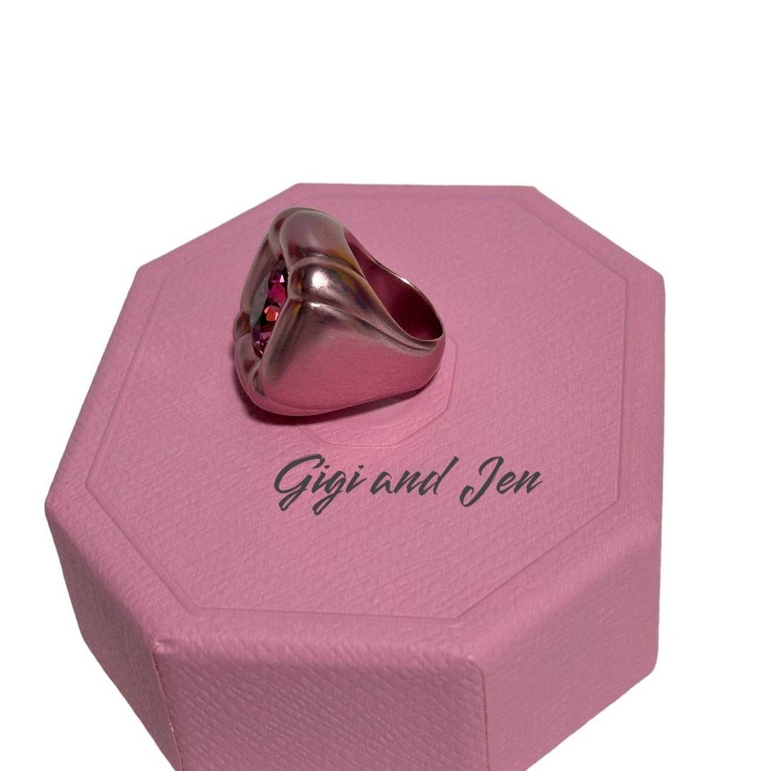 Swarovski Swarovski Dulcis cocktail ring Cushion cut, Pink 55 / 7 USA Size ONE SIZE - 2 Thumbnail