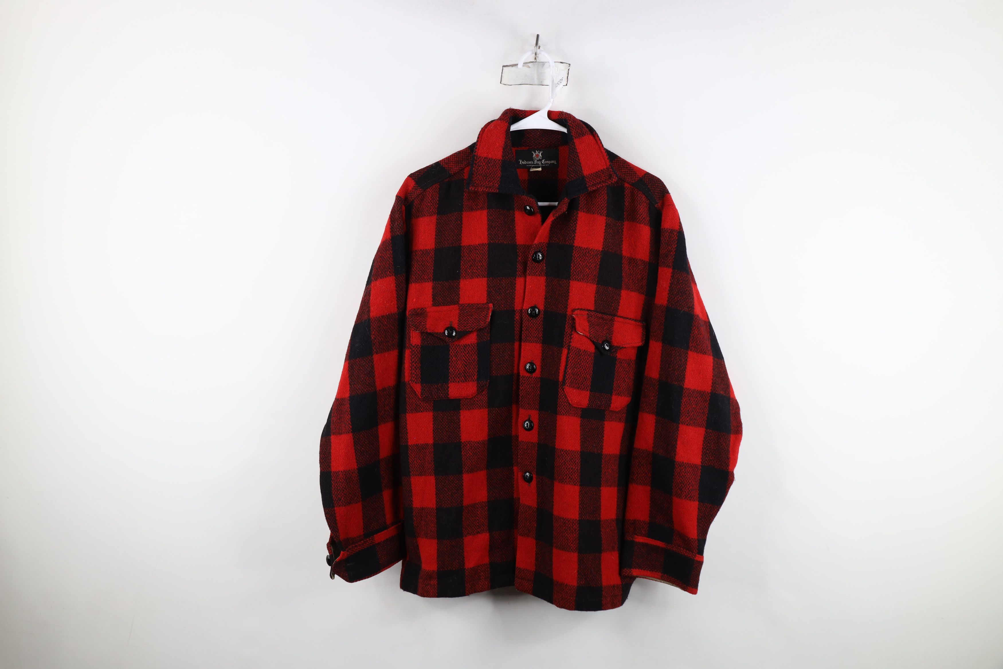 Hudsons Bay Vintage 50s Hudsons Bay Company Shirt Jacket Plaid USA Size US M / EU 48-50 / 2 - 1 Thumbnail