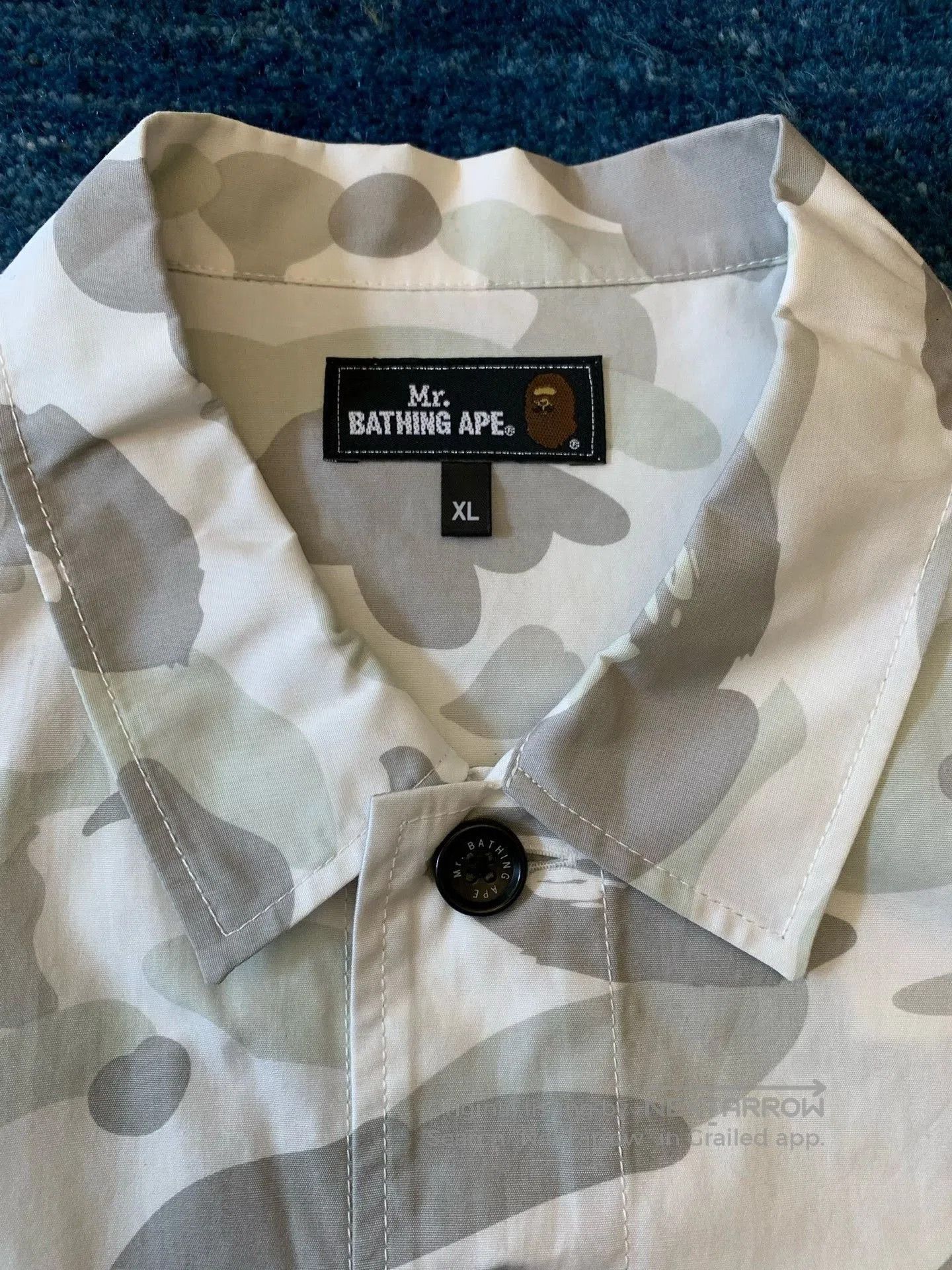 Bape Mr.Bathing Ape White Camo Military Shirt Jacket. Size US XL / EU 56 / 4 - 5 Thumbnail