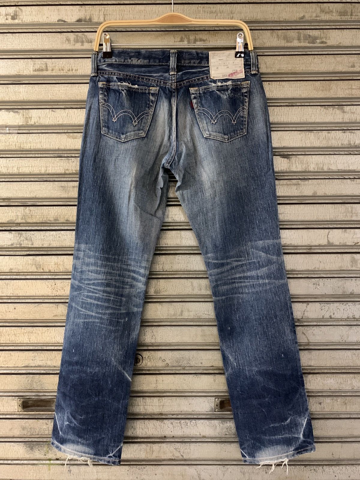Edwin Edwin Y2K heart hole arcuate distressed jeans Size US 28 / EU 44 - 2 Thumbnail