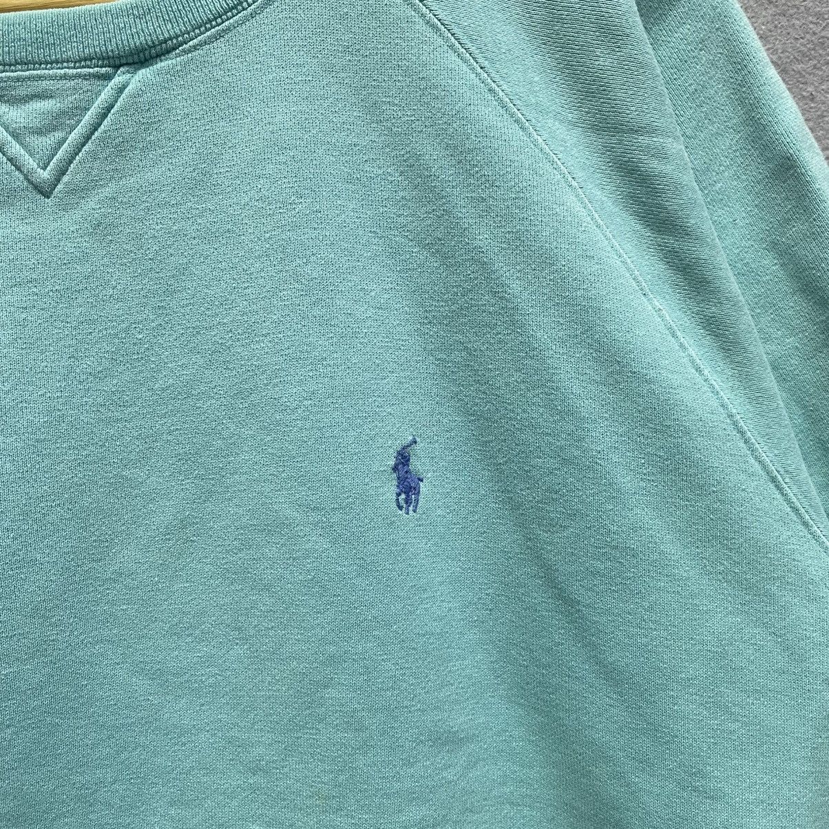 Polo Ralph Lauren Polo Ralph Lauren Vintage Crewneck Sweatshirt Light Teal Size US M / EU 48-50 / 2 - 3 Thumbnail
