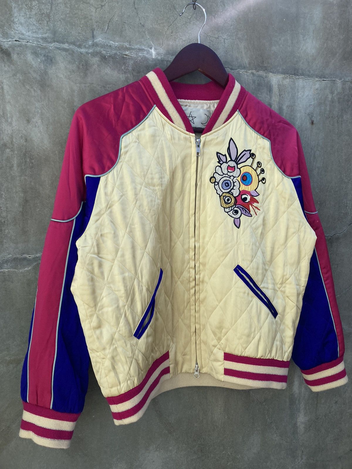 Tsumori Chisato Quilted Sukajan Bomber Jacket Size XS / US 0-2 / IT 36-38 - 4 Thumbnail