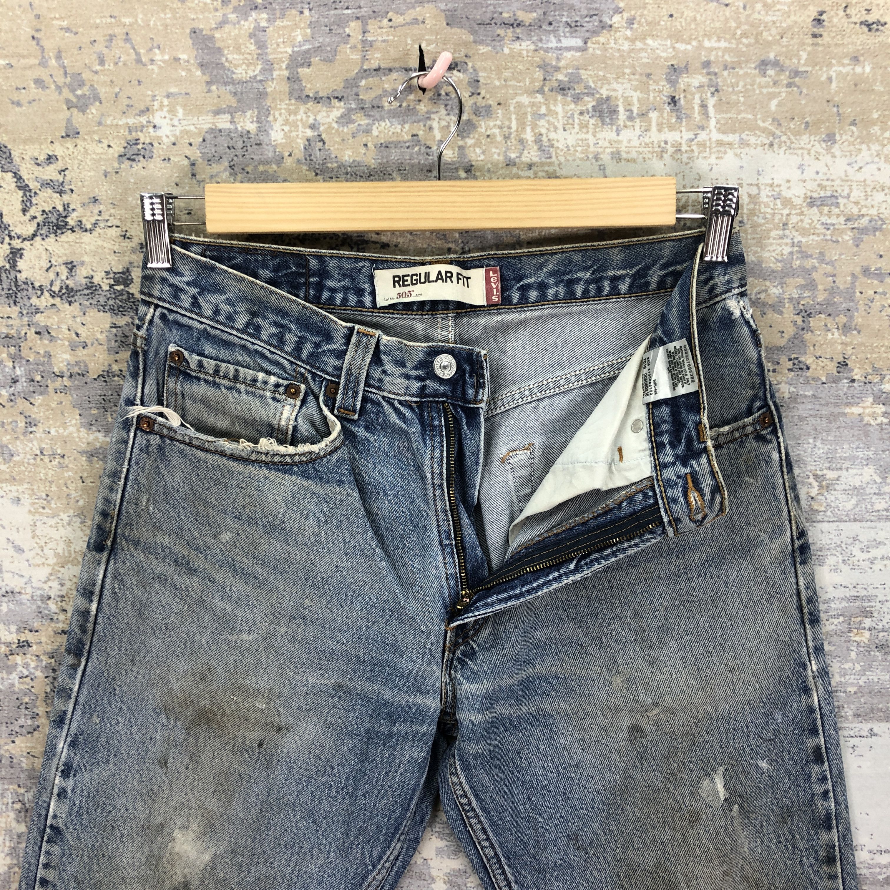 Levi's Vintage Dirty Levis 505 Jeans Levi's Faded Stonewash Denim Size US 30 / EU 46 - 6 Thumbnail