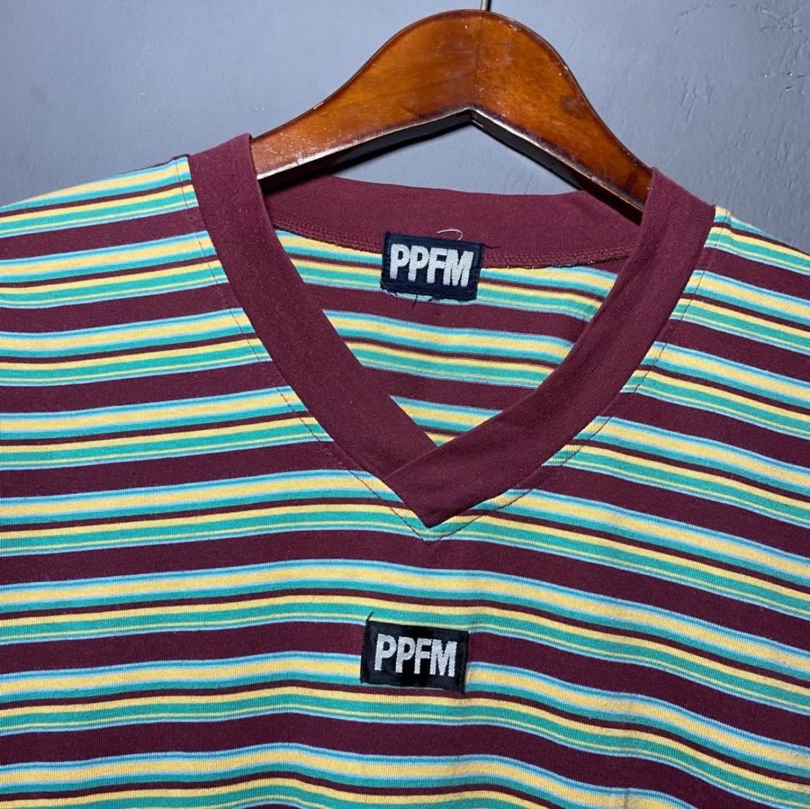 Japanese Brand × PPFM PPFM Center Logo Stripe T shirt Size US L / EU 52-54 / 3 - 3 Thumbnail