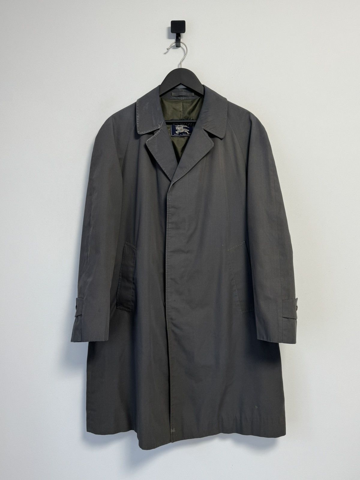 Burberrys Prorsum Vintage Trench Coat Olive Green Mac Jacket