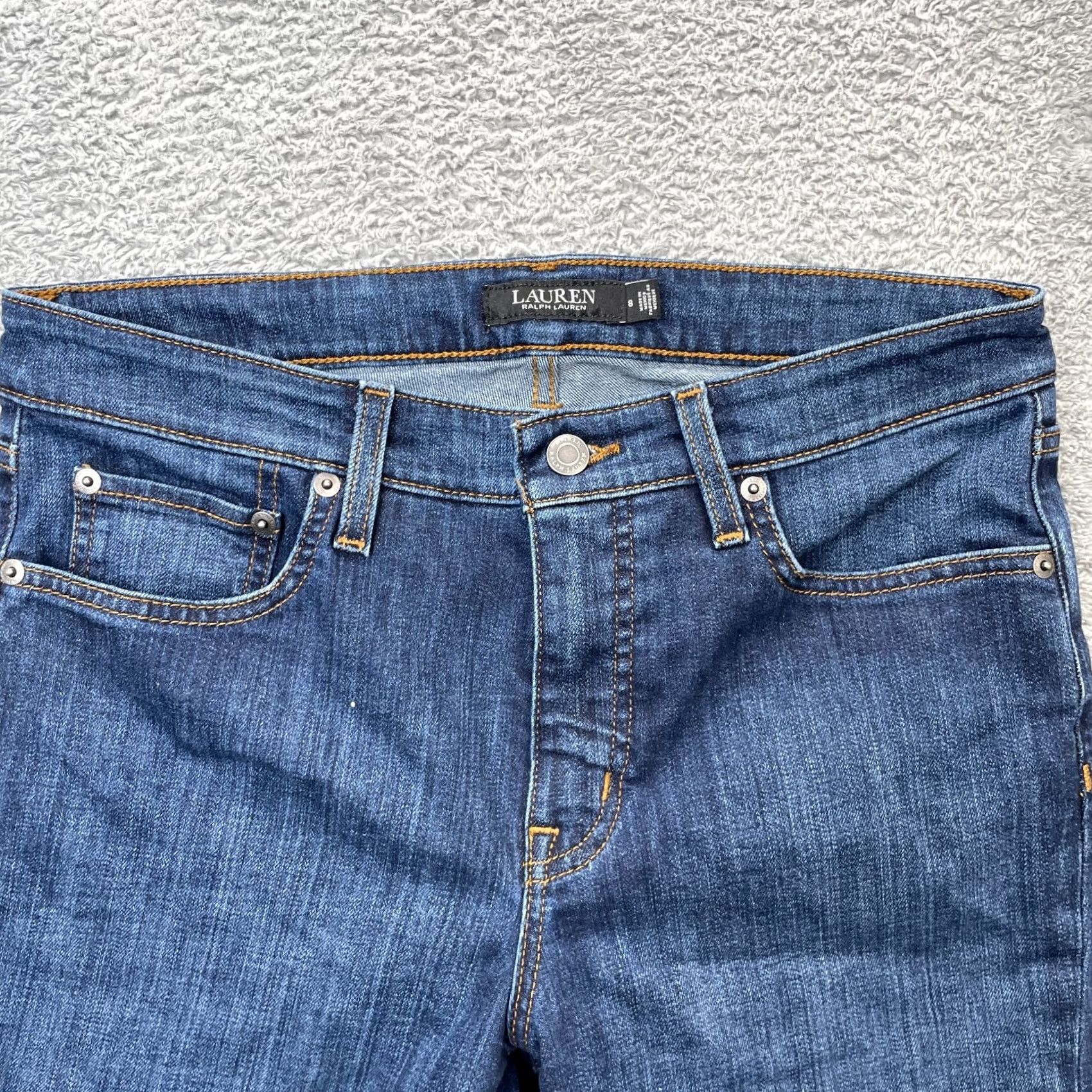 Ralph Lauren Lauren Ralph Lauren Jeans Womens 8 Bootcut Denim Blue Dark Wash 5-Pocket Classic Fit Casual Size 30" / US 8 / IT 44 - 3 Thumbnail