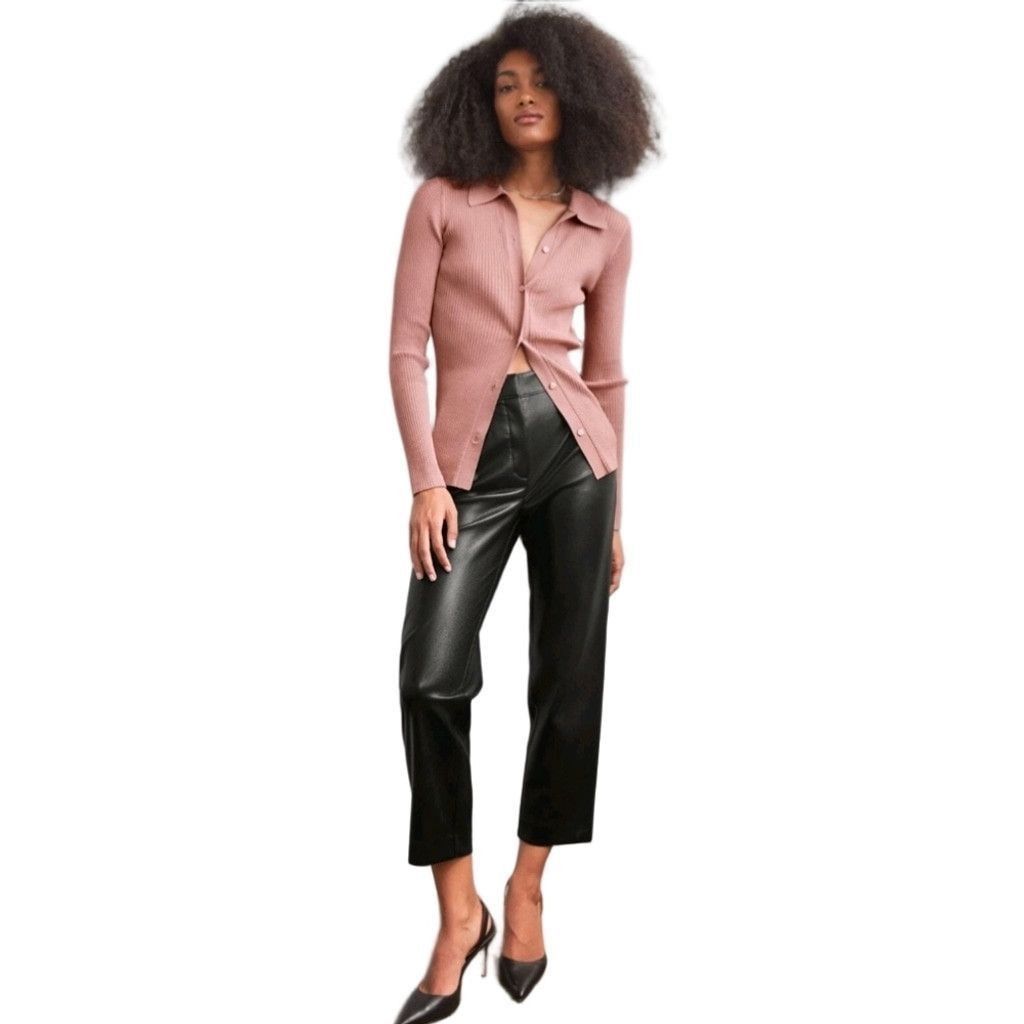 Aritzia BABATON x ARITZIA Command Crop Vegan Leather Pants Size 6 Size 28" / US 6 / IT 42 - 1 Thumbnail