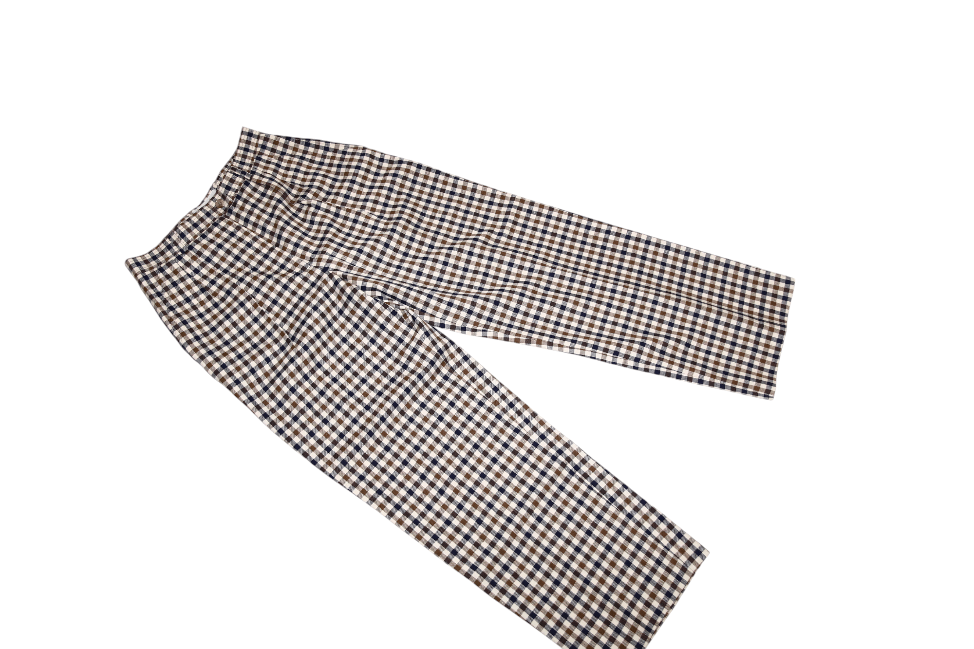 Aquascutum Aquascutum Carlton Check Ankle Trousers Wide Leg high waist Size 27" / US 4 / IT 40 - 8 Thumbnail