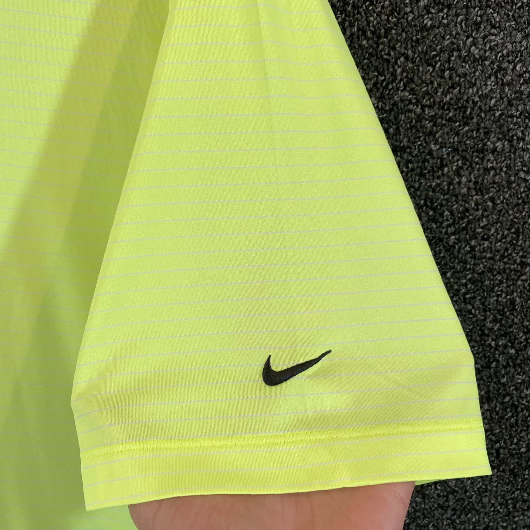 Nike NIKE Polo Shirt Men XL Neon Green Tour Performance Dri-Fit Short Sleeve Polo Size US XL / EU 56 / 4 - 2 Thumbnail