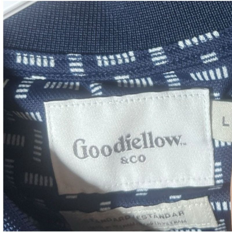 Other Goodfellow Men’s Blue with White Print Polo Size Large NWT Size US L / EU 52-54 / 3 - 3 Thumbnail