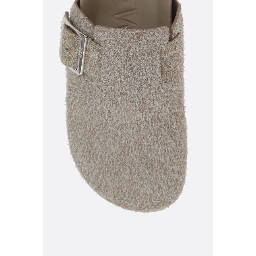 Loewe LOEWE Khaki Green Brushed Suede Buckle Flat Mules New & Auth Size US 7 / EU 40 - 4 Thumbnail