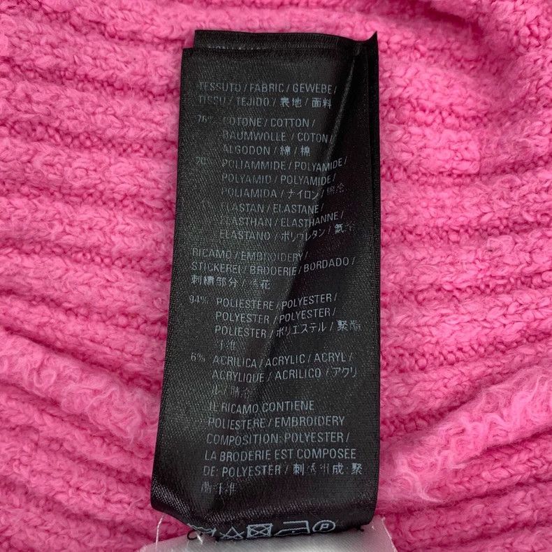Balenciaga Balenciaga Pink logo embroidered crewneck cotton teddy kni Size S / US 4 / IT 40 - 7 Thumbnail