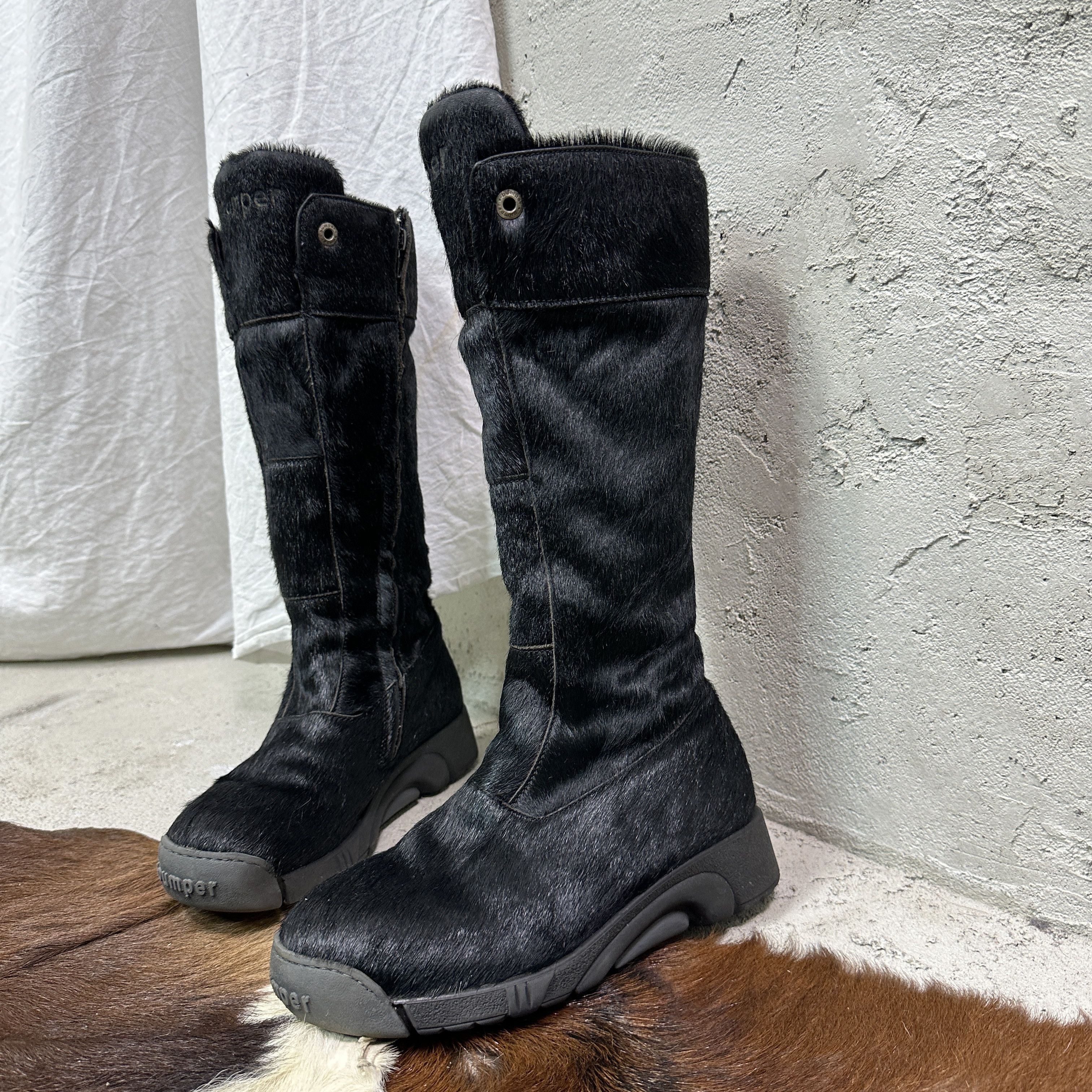 Vintage Vintage Leather Bumper Italian Pony Hair Snow Boots 00s Size US 6 / IT 36 - 4 Thumbnail