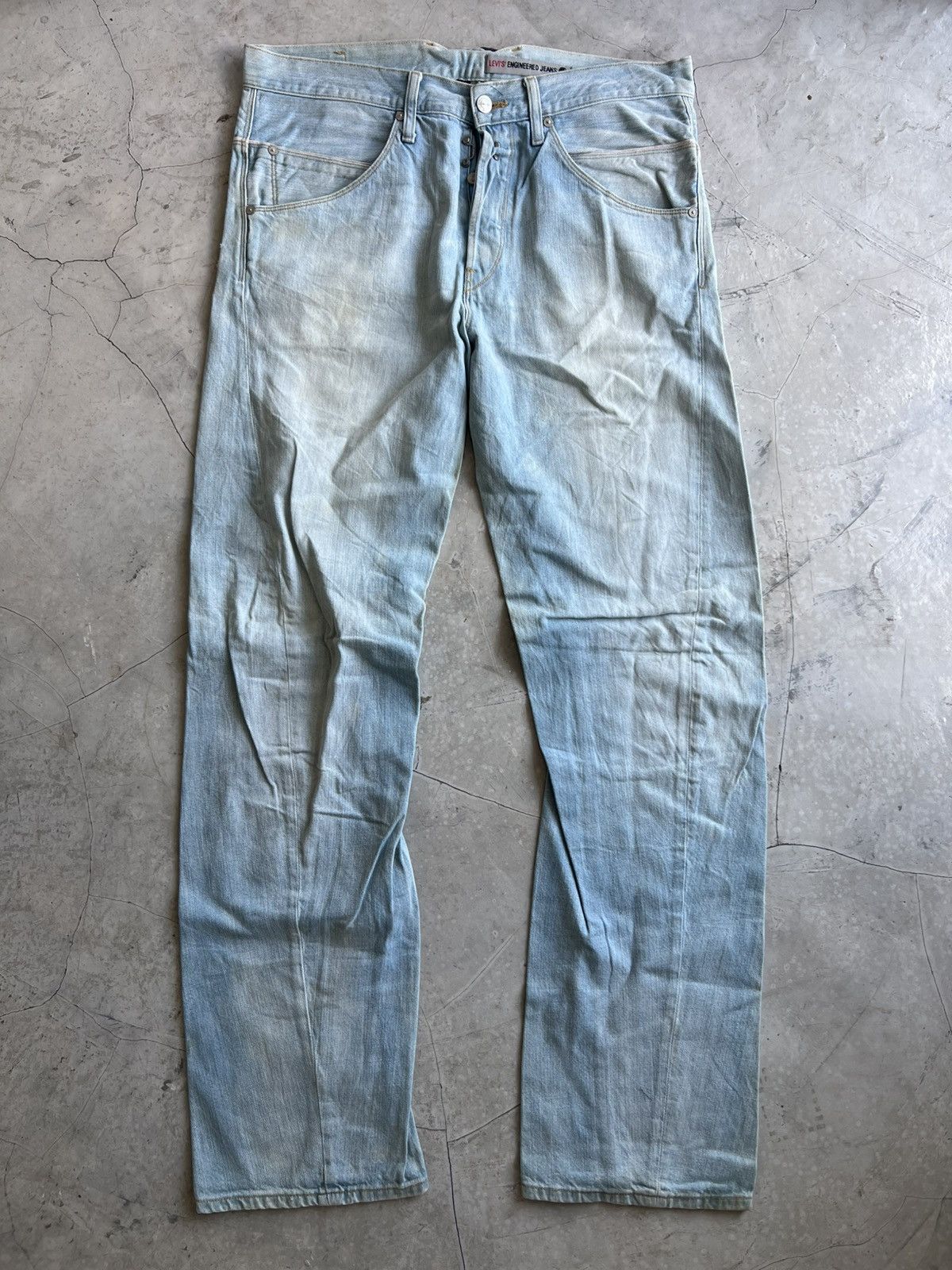 Levi's Levis Engineered Jeans Buckle Back Tag W33 Actual 36x34 Size US 33 - 2 Thumbnail