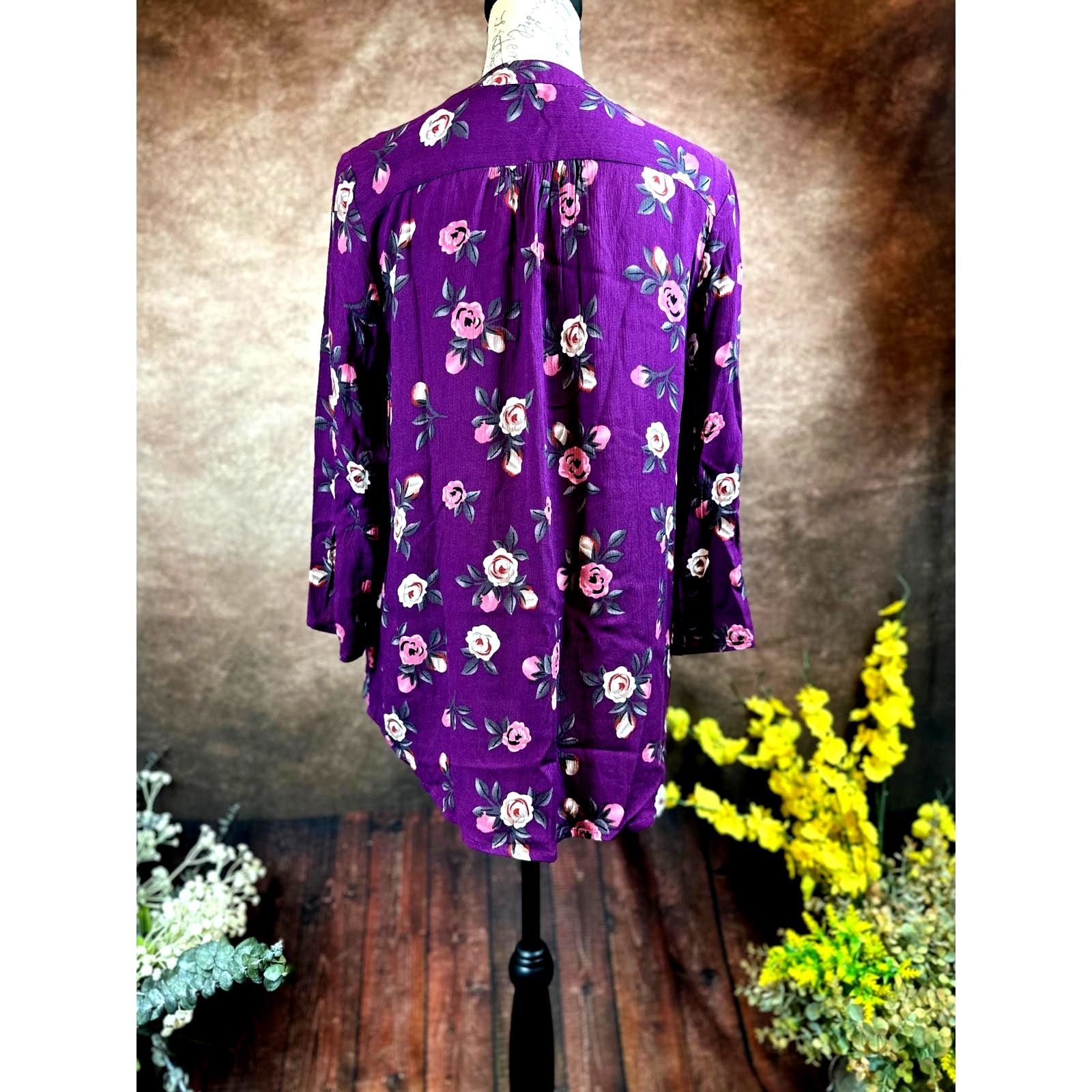 Other Monday Fun Kearney ¾ Sleeve Chinese Collar Blouse M Size M / US 6-8 / IT 42-44 - 6 Thumbnail