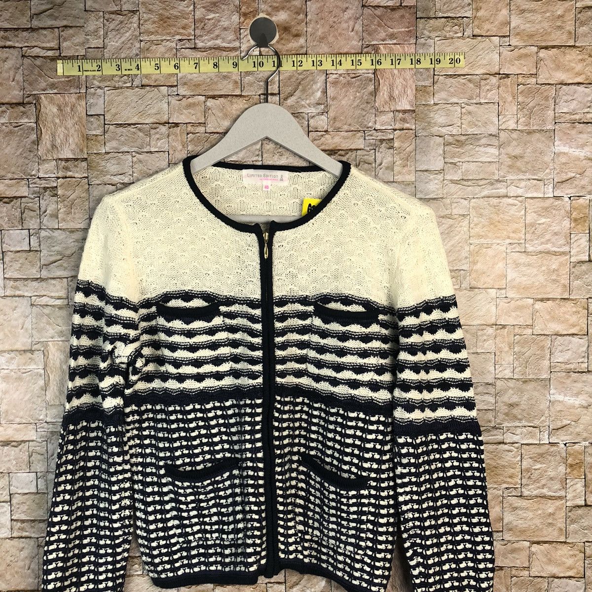 Junko Shimada Limited Edition Junko Shimada Blue Patterned Cardigans #A896 Size S / US 4 / IT 40 - 2 Thumbnail