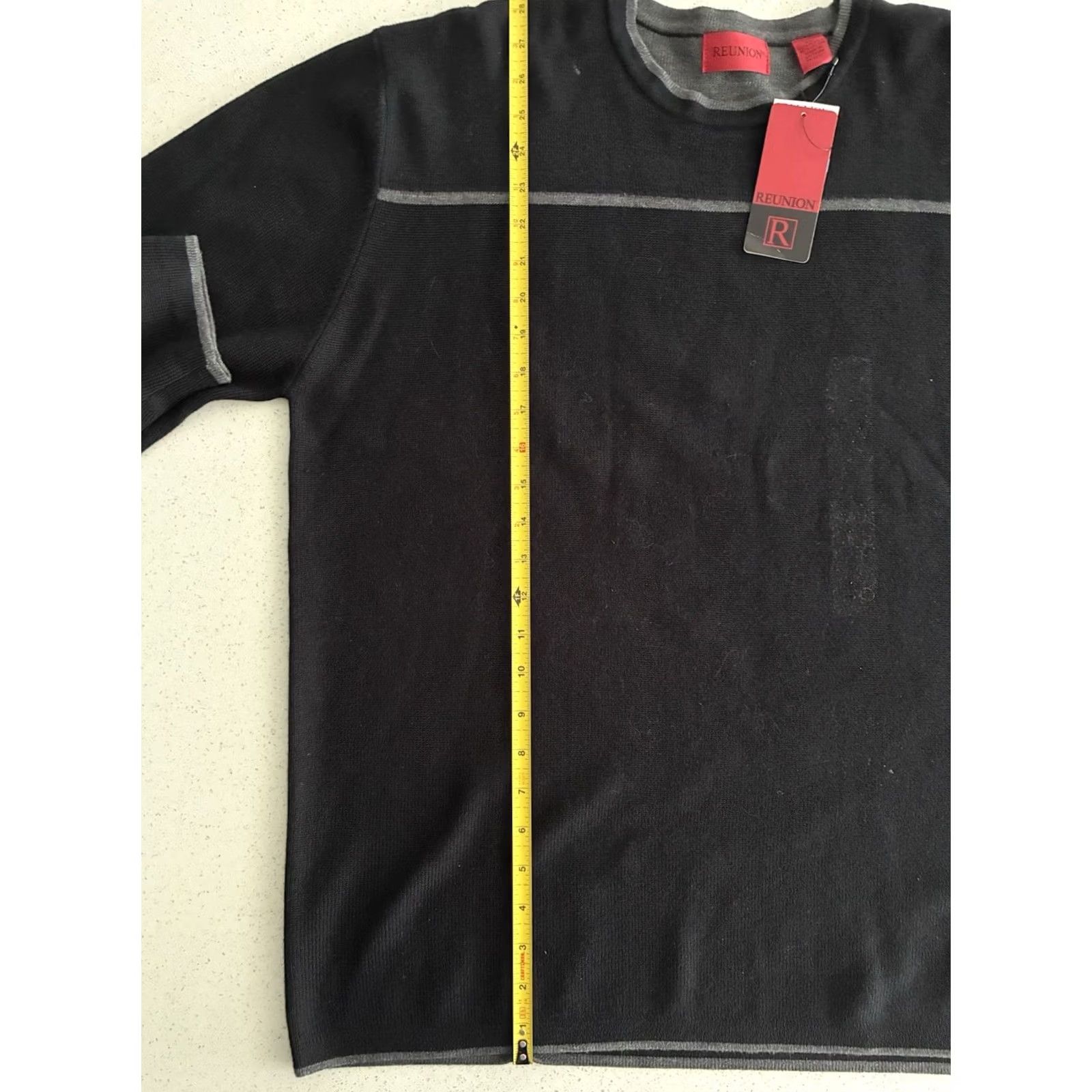 Vintage Reunion Sweatshirt Pullover Long Sleeve Cotton Blend Men XL Black Size US XL / EU 56 / 4 - 5 Thumbnail