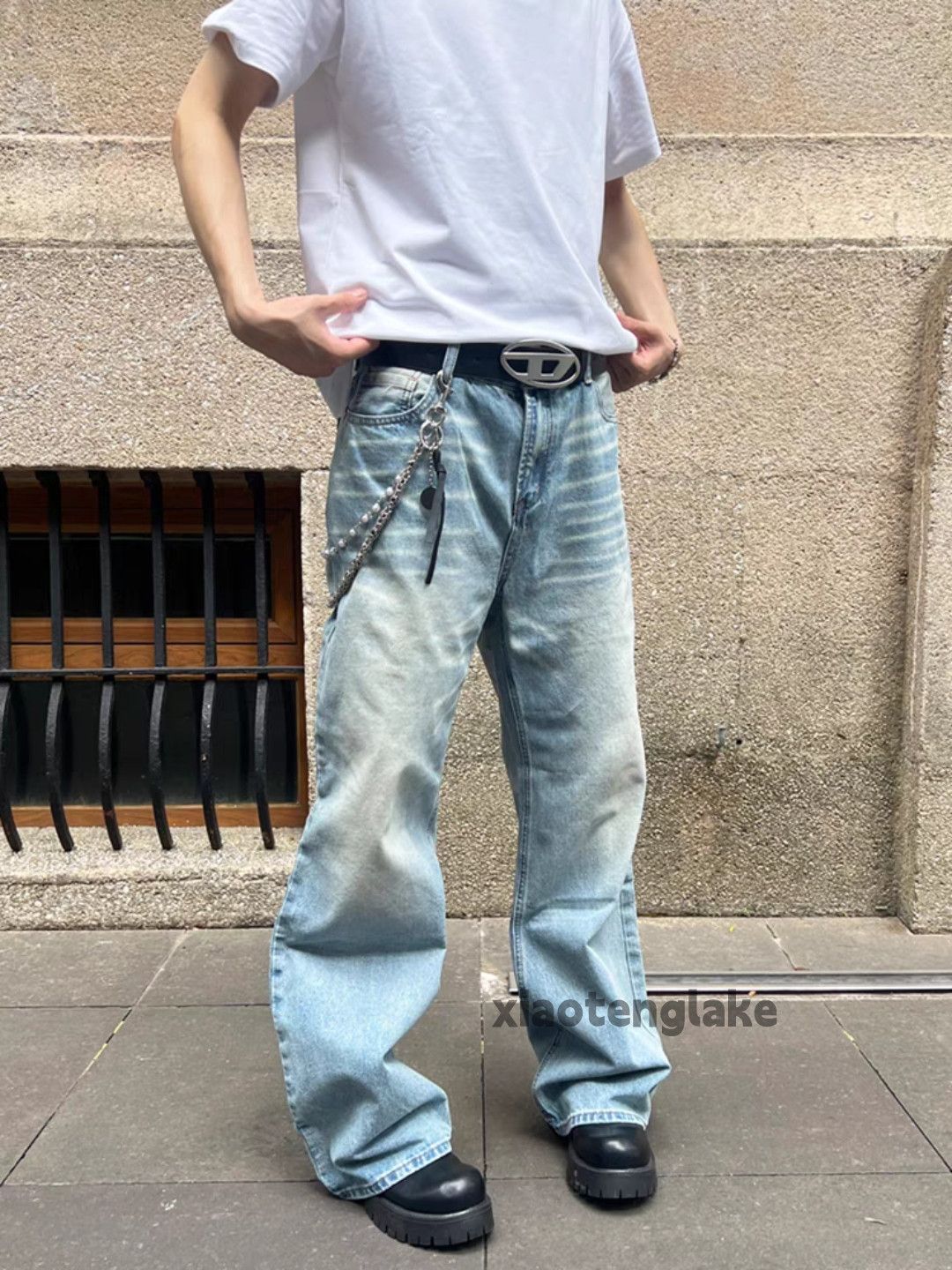 Jean × Vintage washed faded cleanfit yuppie bootcut y2k loose jeans Size US 32 / EU 48 - 1 Thumbnail