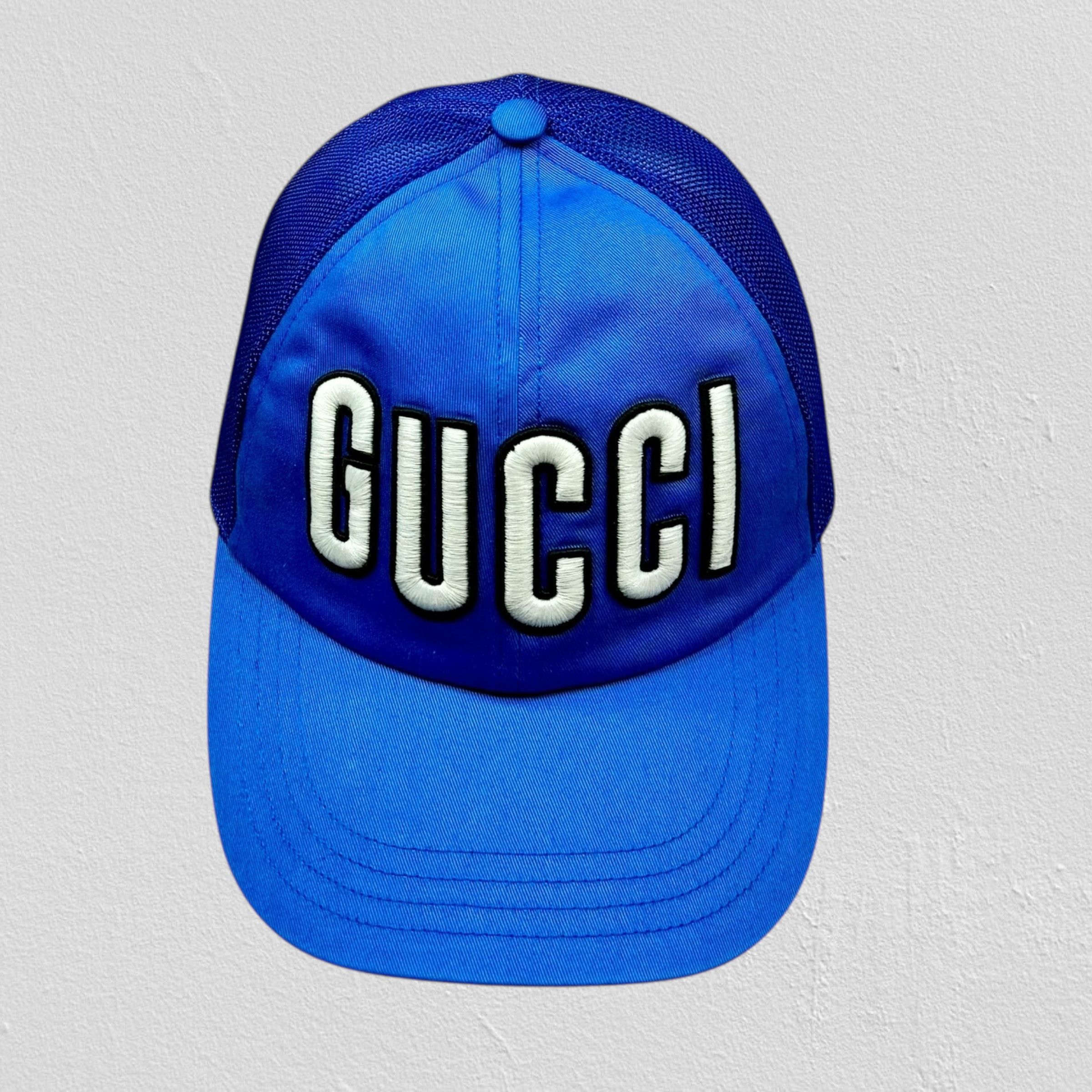Gucci Gucci blue embroidered logo cap new Size ONE SIZE - 3 Thumbnail