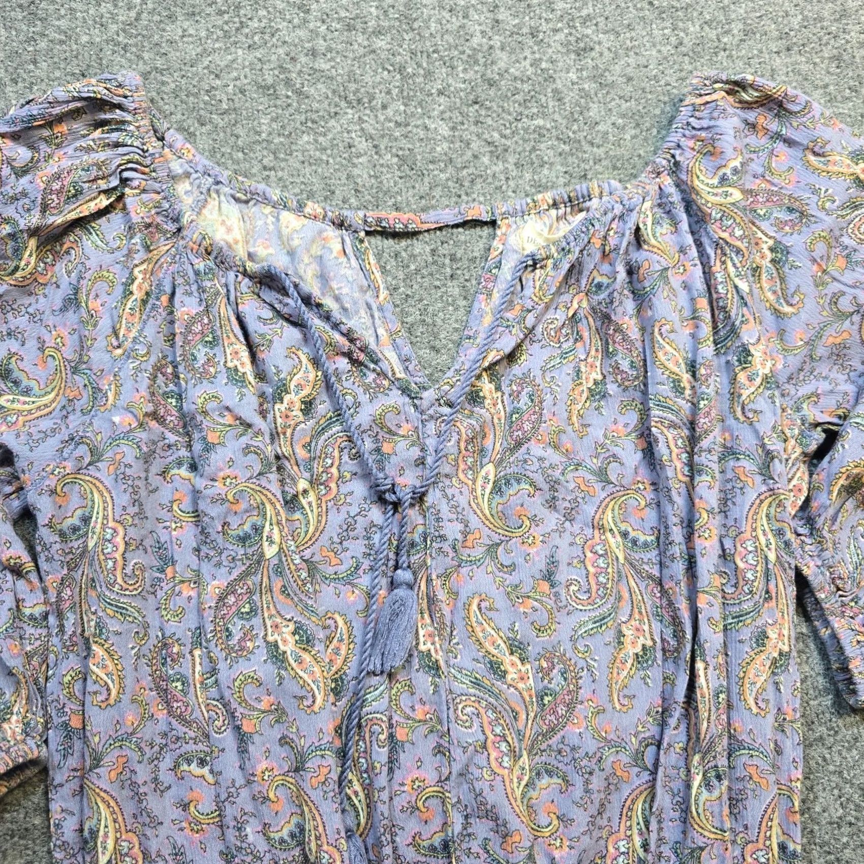 Ralph Lauren VINTAGE Denim & Supply Ralph Lauren Dress Womens M Purple Paisley Boho Hippie Casual Size M / US 6-8 / IT 42-44 - 2 Thumbnail