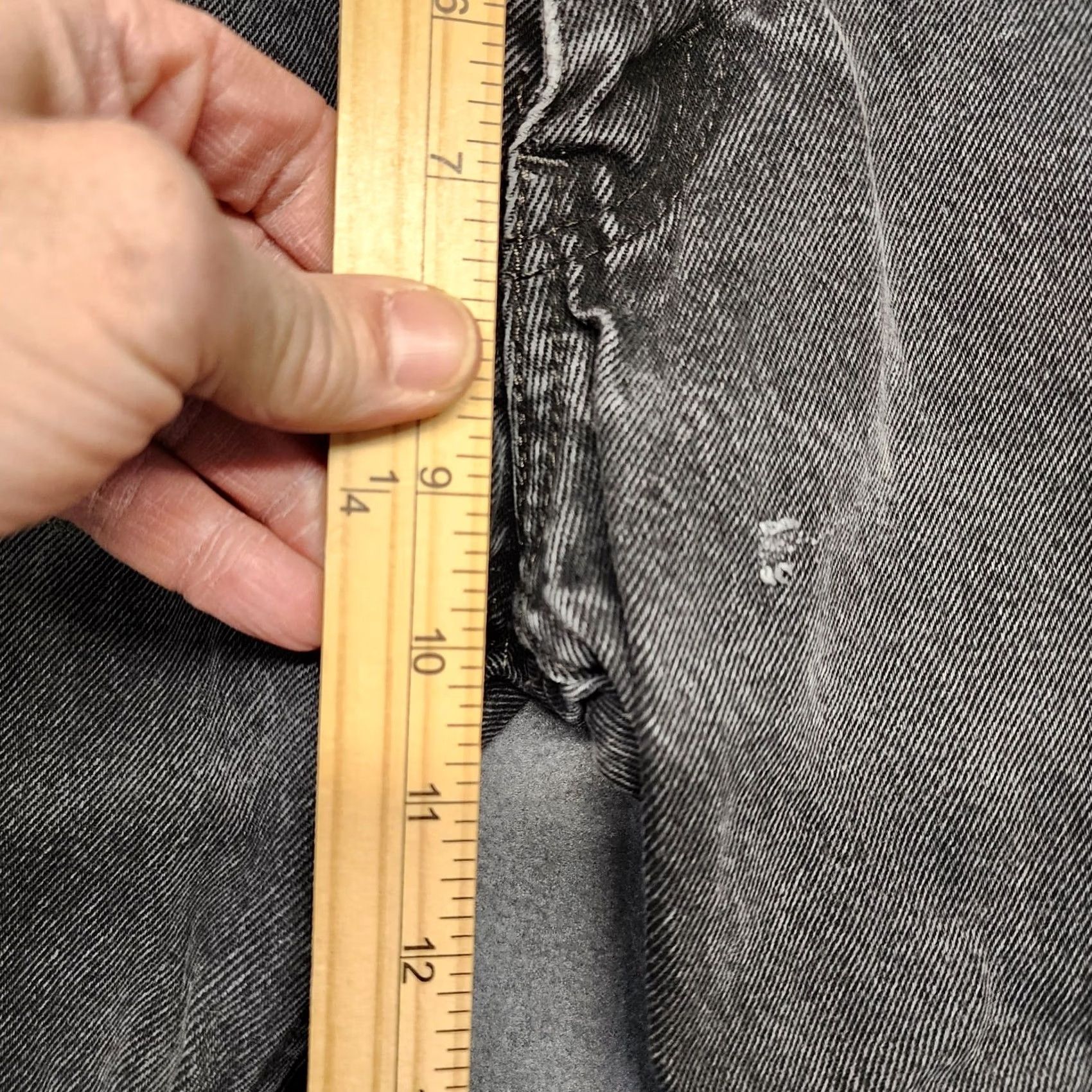 Levi's Levis 505 Men Jeans Black Regular Fit Straight Leg DISTRESSED 28x31 Size US 28 / EU 44 - 7 Thumbnail