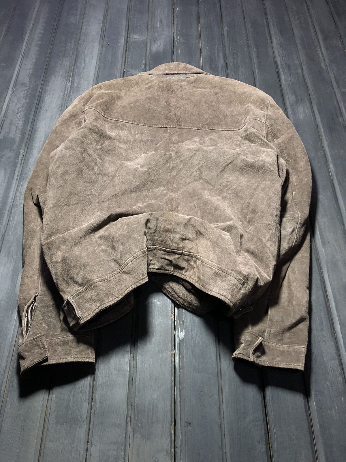 Other VTG Yohji Yamamoto Style Cropped Kanye Boxy Leather Jacket Size US M / EU 48-50 / 2 - 7 Thumbnail