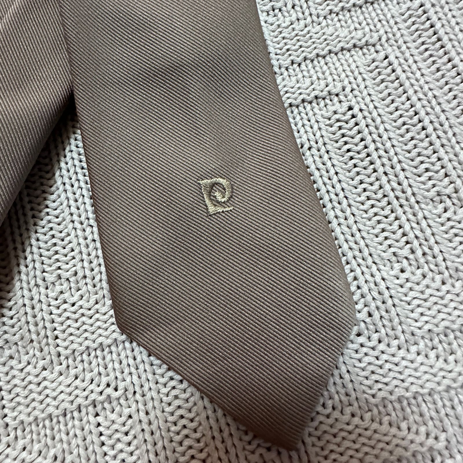 Pierre Cardin Vintage Pierre Cardin beige silk blend tie Size ONE SIZE - 2 Thumbnail