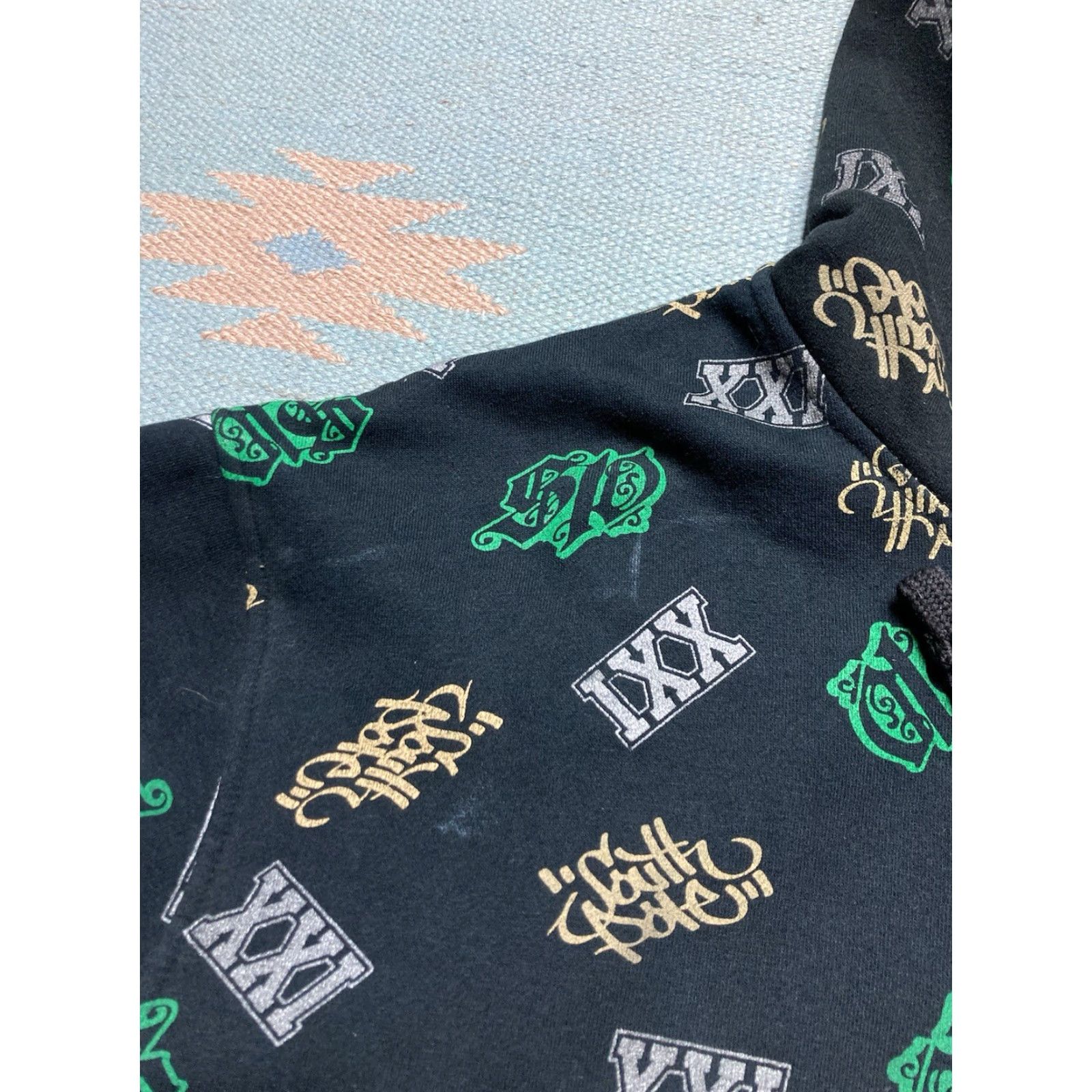 Southpole Vtg y2k Southpole Hoodie Full Zip All Over Print Streetwear Hip Hop Graffiti XL Mens Black Size US XL / EU 56 / 4 - 6 Thumbnail