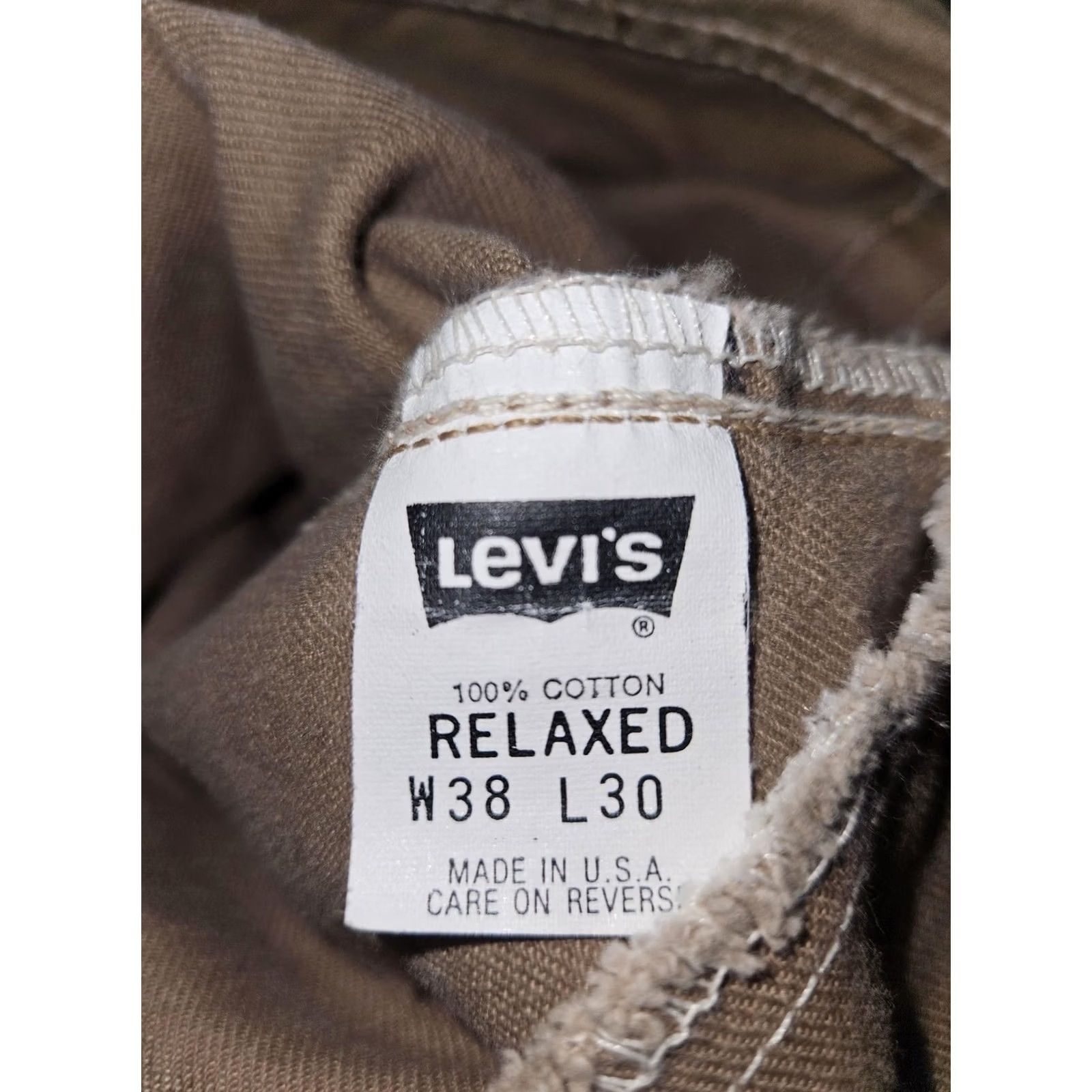 Levi's VINTAGE Levi's 540 Jeans Mens 38x30 Beige Relaxed Straight Denim 90s United States Jeans Mens 38 Size US 38 / EU 54 - 2 Thumbnail
