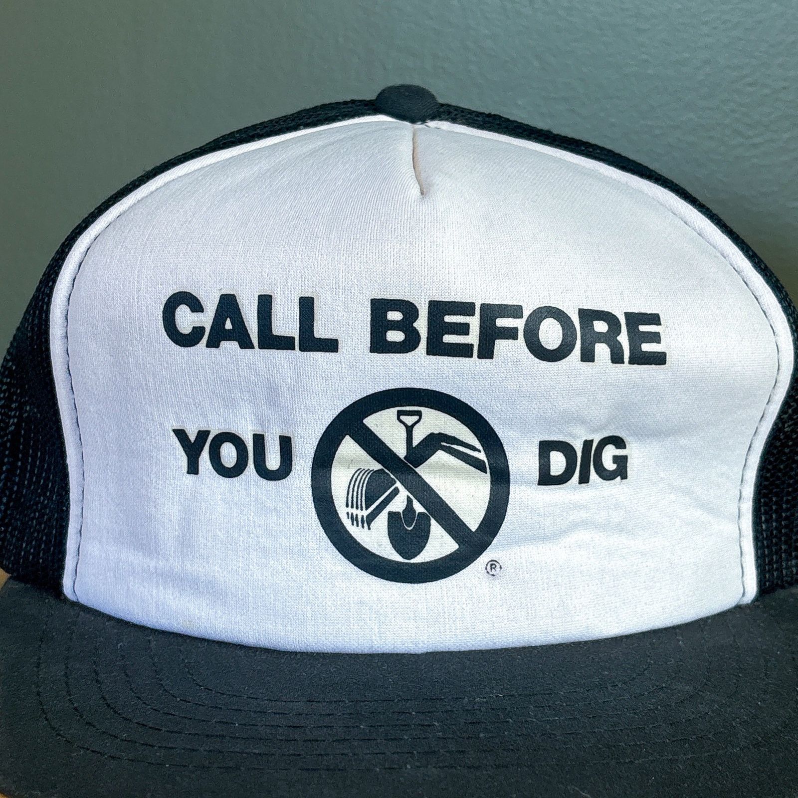 Other Vintage Call Before You Dig Mesh Trucker SnapBack Hat Size ONE SIZE - 2 Thumbnail