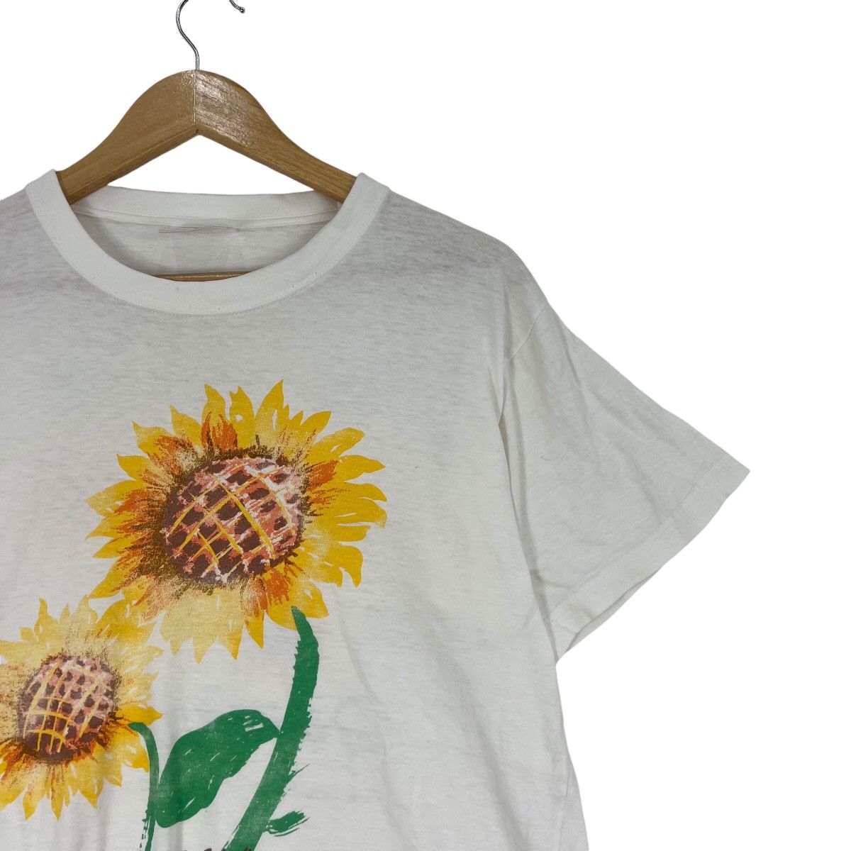 Sunflower Vintage 90s Art Cosmology SUNFLOWER Garden T-Shirt Size US M / EU 48-50 / 2 - 4 Thumbnail