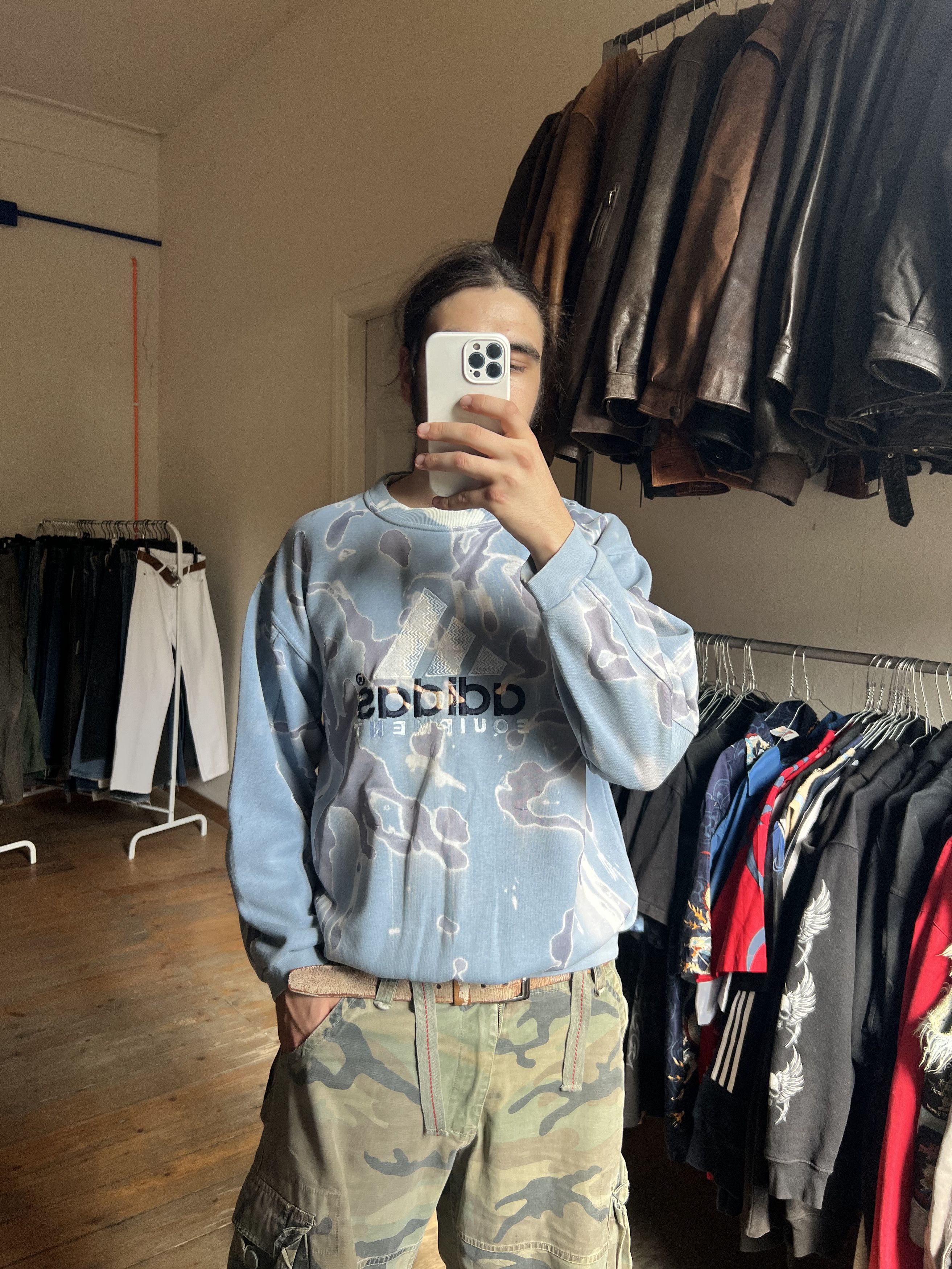 Adidas Adidas Equipment Vintage Acid Bleached Sweatshirt 1990s Size US L / EU 52-54 / 3 - 2 Thumbnail