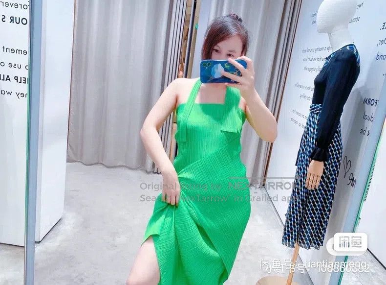 Issey Miyake Issey Miyake Green Dress Size S / US 4 / IT 40 - 3 Thumbnail
